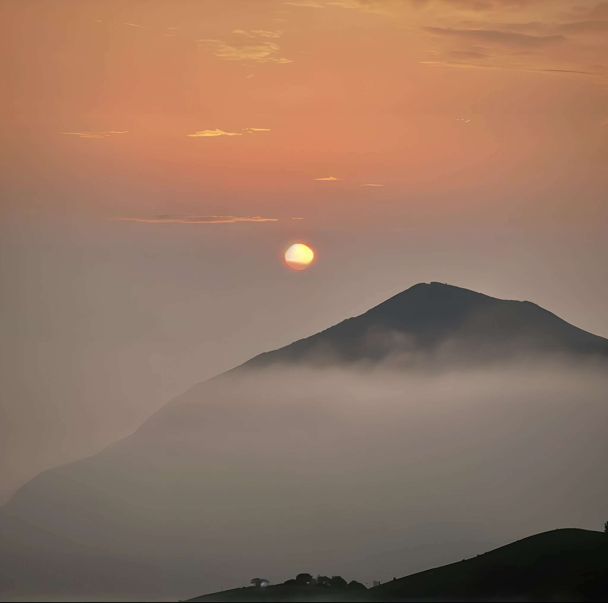 Arafs in the distance,The background is a mountain, sun rises between two mountains, mountain sunrise, during sunrise, late sunset, in a sunset haze, mountains and sunset!!, beautiful sunrise, Sunset in the background, sun setting in the background, At sunrise, Sunset in background, late sunset, Sunset photo, Early morning sunrise