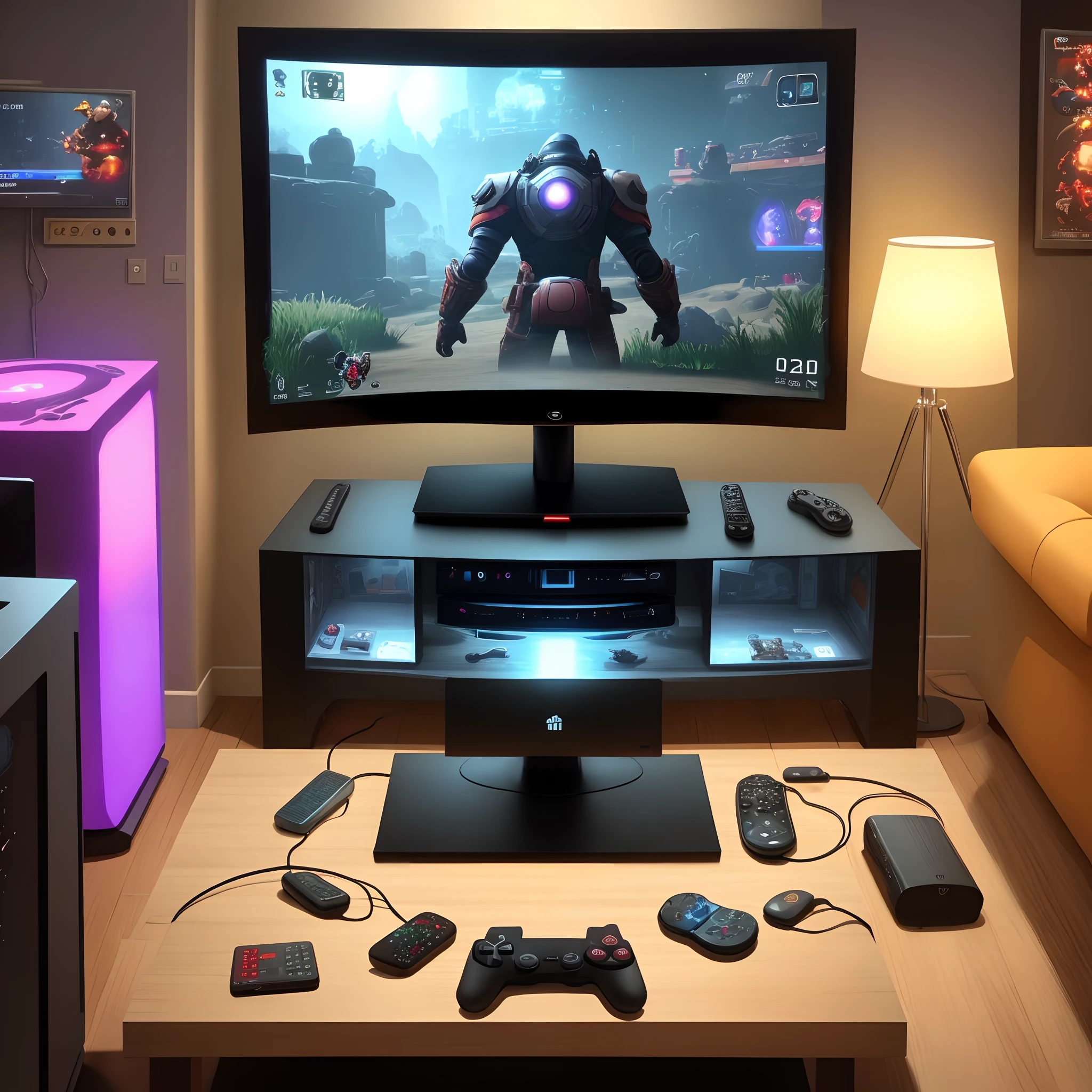 Game room setup video game