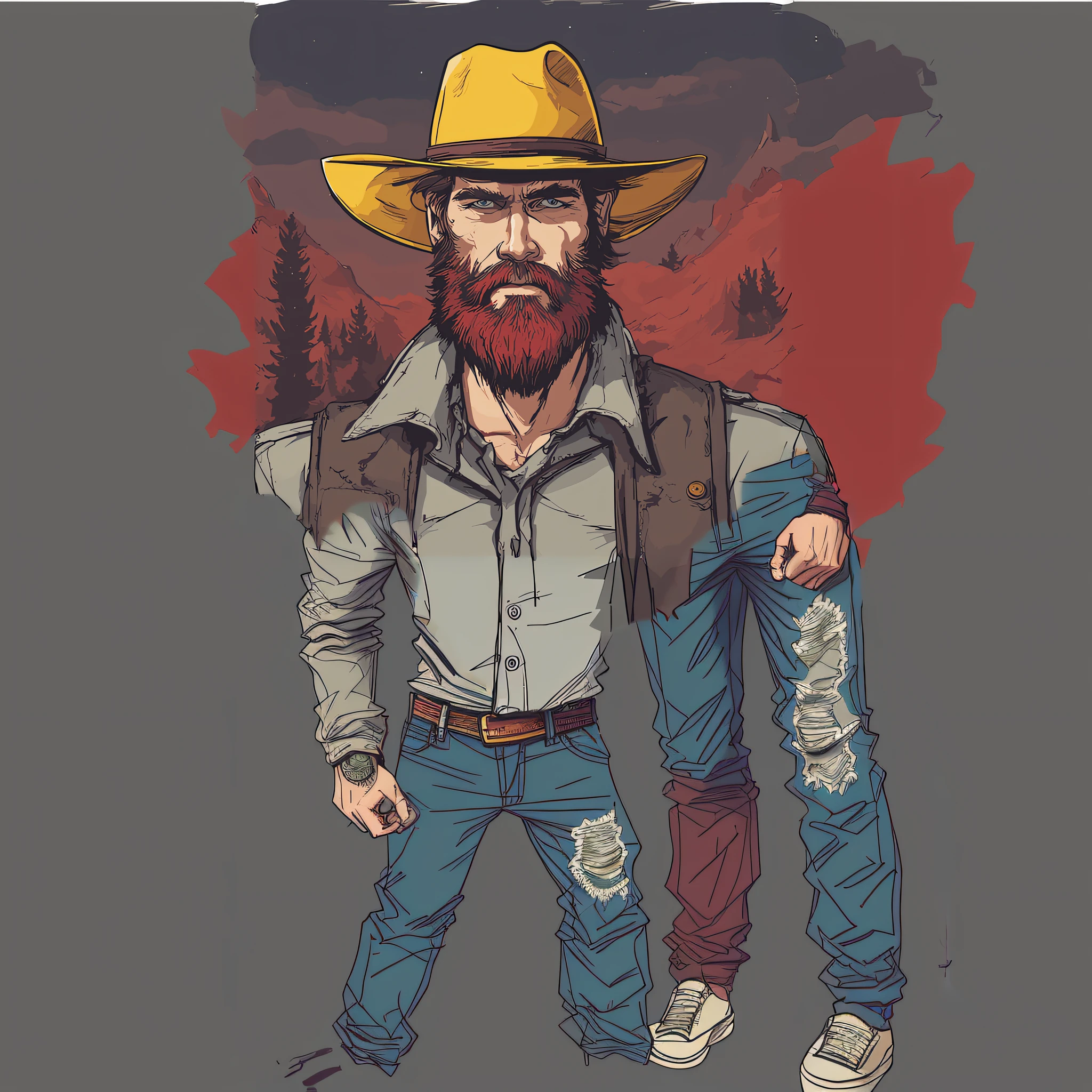 complete a roupa do fazendeiro no mesmo estilo