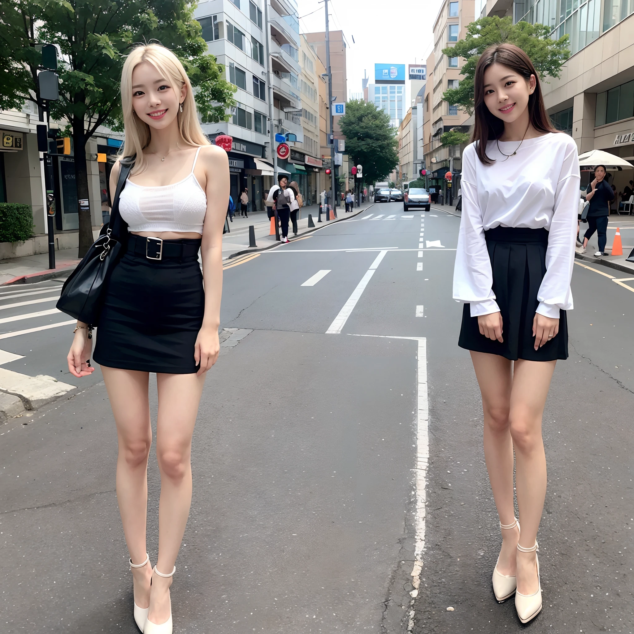 Halloween Wear,Laugh at seeing this,Street,White hair,View here,Delicate body,full body Esbian,tilt your face slightly,de pele branca,Korean beauty laughs at this sight, crossedlegs, extra detailed body, flat chest,年轻,White hair, Realistic and detailed faces,Street,Shy face,The upper part of the body,smirking