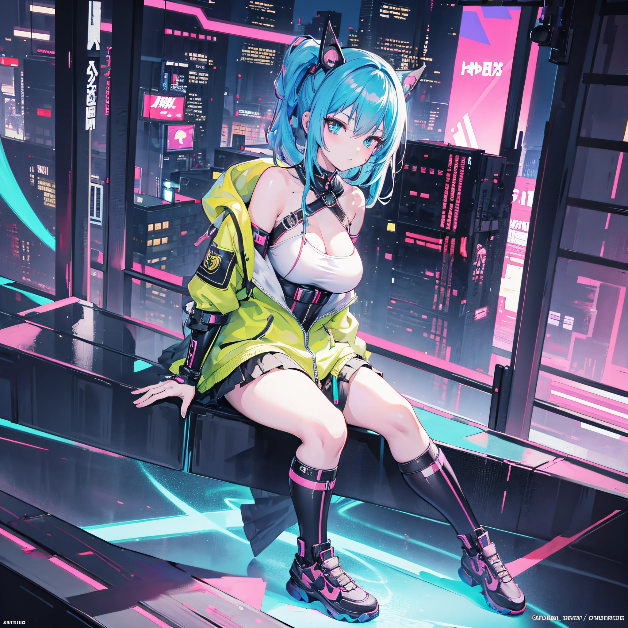 Anime girl sitting on a wall in a city with a phone, seductora chica de anime, Chica de anime cyberpunk, Chica femenina de anime cyberpunk, Badass Anime 8K, Anime Arte cyberpunk, Mejor fondo de pantalla de Anime 4K Konachan, Arte digital cyberpunk anime, arte de anime cyberpunk, Oppai cyberpunk, Estilo anime 4K, Fondo de pantalla de anime 4k