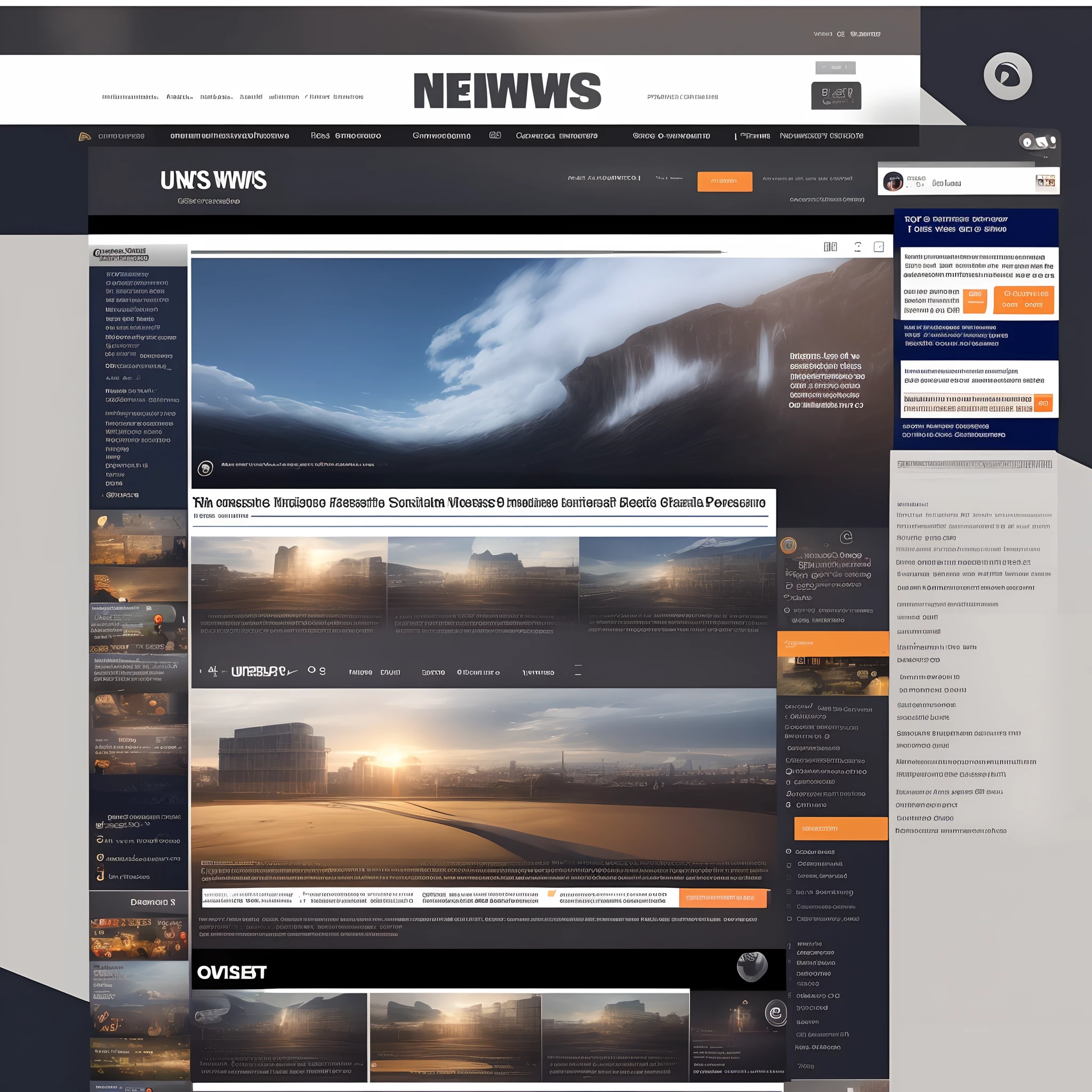 News websites UI/UX