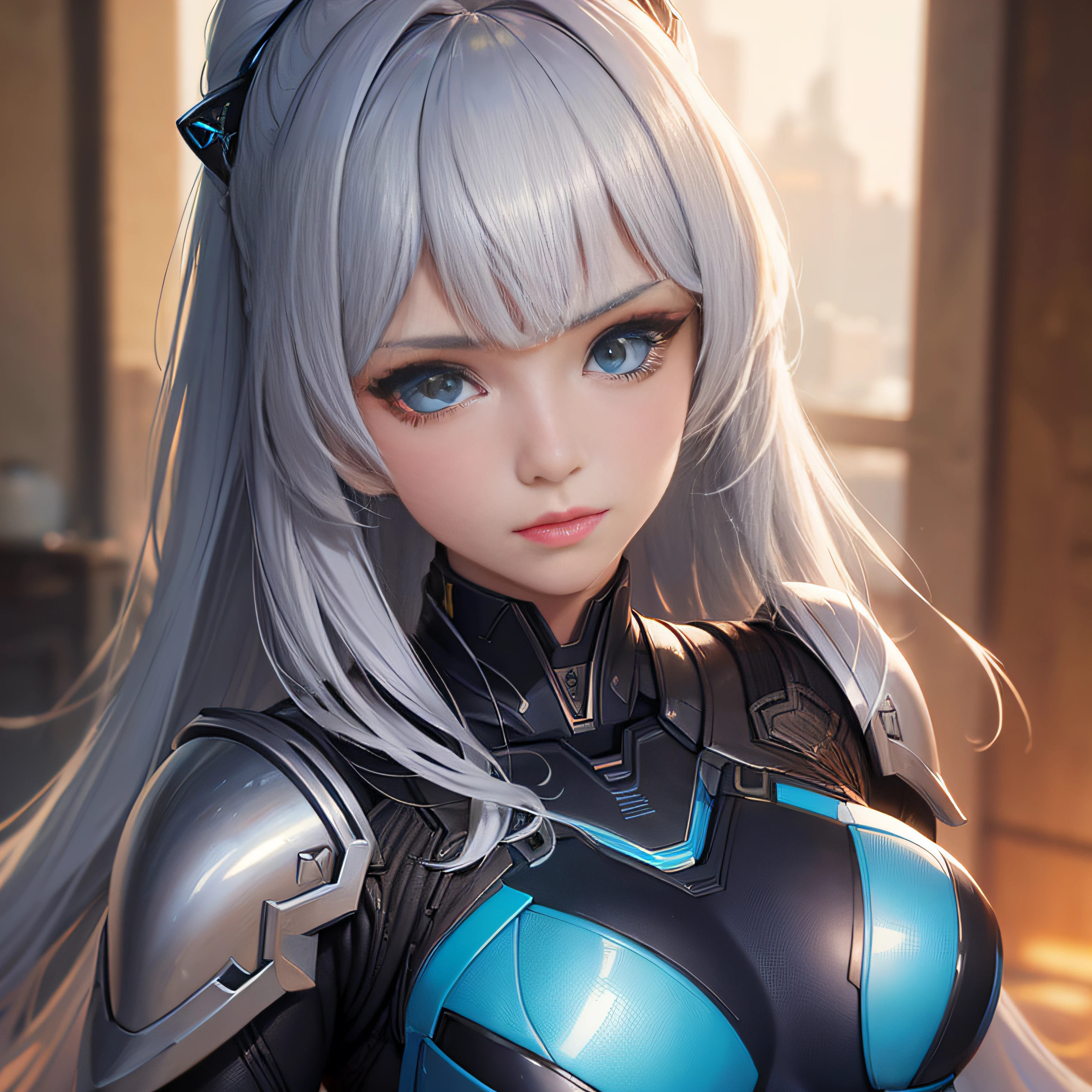 Close up portrait of woman in armor suit, medium close - up ( mcu ), 8k artgerm bokeh, wojtek fus, ig model | ArtGerm, ross tran 8 k, by ruan jia and stanley artgerm, Jason Chan, Cinematic. leng jun, by Yang J, yangjun chen --auto