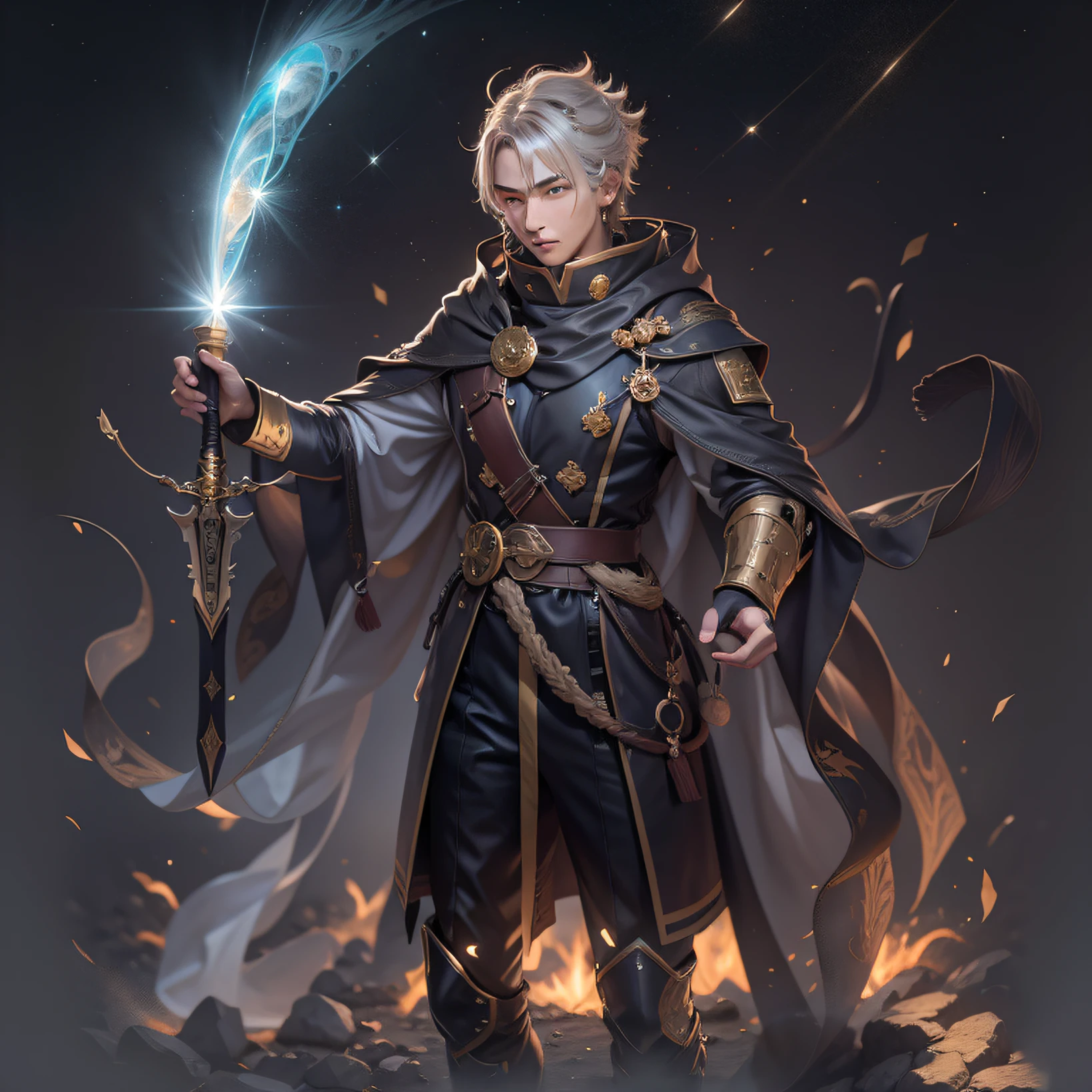 DND Character Level 20 Legendary Monk (Swordsman) Human males come from the far east. The primary weapon is an enchanted two-handed sword +4 (lightning), and the secondary weapon is a dagger with a chain chain behind it. The legendary feat of long-range attack is to use gasification sword (consume an auxiliary action, and 3 points of ki, create 3 suspended spirit swords, deal 3d8 non-attribute damage to all enemies within 10 feet. Or enchant own weapons, in the next three +5 penetration for the weapon and an additional 2d10 non-elemental damage for each round)