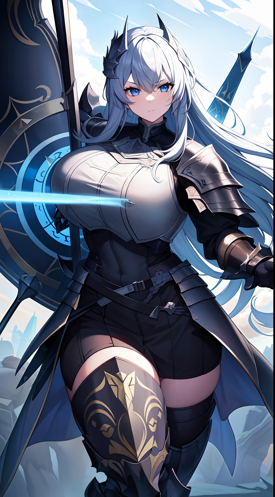 Outrageous resolution、masterpiece++、top-quality++、ultra-definition++、ultra-definition++、4k++、8k++、from side、(Background Focus)++、((1)))+++A knight wielding a giant shield who protects her friends behind her despite scars on her armor on the battlefield where a clothed woman destroys a city Praise、A knight who uses a huge shield to protect his friends behind him despite scars on his armor on the battlefield runes、A knight who uses a huge shield to protect his friends behind him despite scars on his armor on the battlefield magia、A knight wielding a giant shield who protects his comrades behind him despite scars on his full-body armor on the battlefield flying above 、A knight who uses a huge shield to protect his friends behind him despite scars on his armor on the battlefield married woman、A knight who uses a huge shield to protect his friends behind him despite scars on his armor on the battlefield president、Detailed contemporary art、Contemporary Art Style、A knight wielding a giant shield who protects his friends behind him despite scars on his armor on the beautiful modern battlefield the witch、A knight who uses a huge shield to protect his friends behind him despite scars on his armor on the battlefield college aged、Contemporary Art Behans、A knight who uses a huge shield to protect his friends behind him despite scars on his armor on the battlefield High school students、A knight wielding a giant shield who protects his friends behind him despite scars on his armor on a beautiful battlefield Female Jay、A knight wielding a giant shield who protects his friends behind him despite scars on his armor on a shiny floating battlefield shards、A knight who uses a huge shield to protect his friends behind him despite scars on his armor on the battlefield 、 A knight wielding a giant shield who protects his comrades behind him despite scars on his armor on a dazzling battlefield spark of light、A knight who uses a huge shield to protect his friends behind him despite scars on
