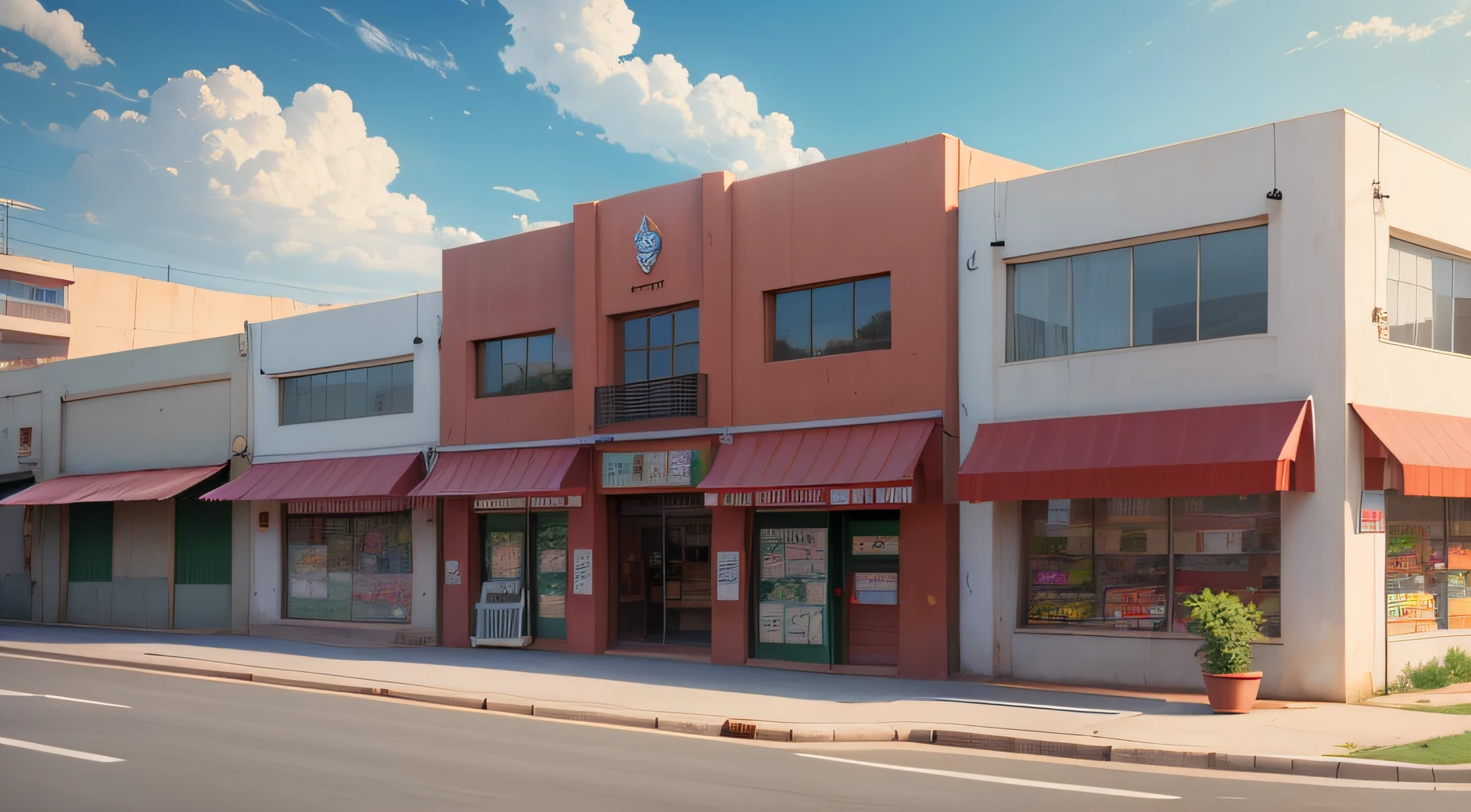 indian road side , 2 d anime, many store