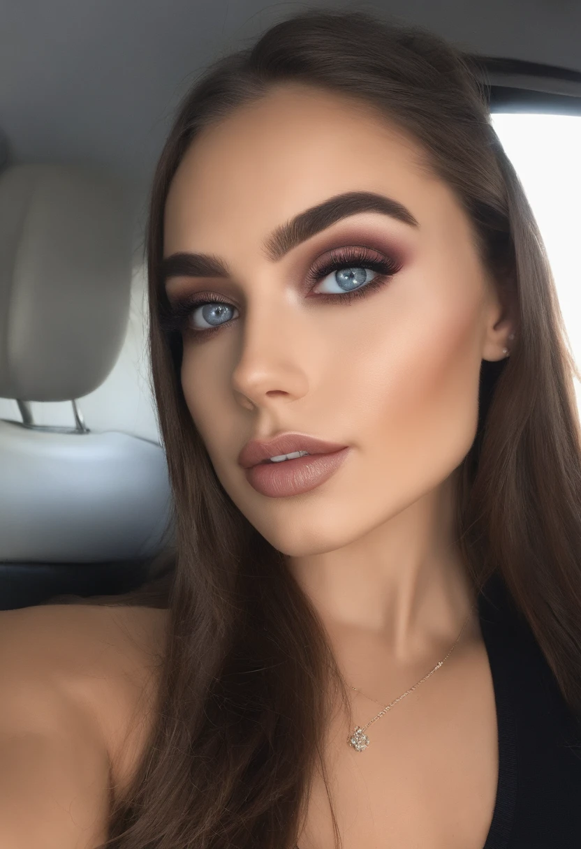 Mujer con camiseta sin mangas y bragas a juego, Chica sexy con ojos azules, Retrato Sophie Mudd, Retrato de Corinna Kopf, cabello negro y ojos grandes, Selfie de una mujer joven, Ojos en el club Violet Myers, ohne Maquillaje, Maquillaje natural, staring directly into camera, Cara con Artgram, dezentes Maquillaje, Impresionante foto de cuerpo completo, en el dormitorio, Fission
