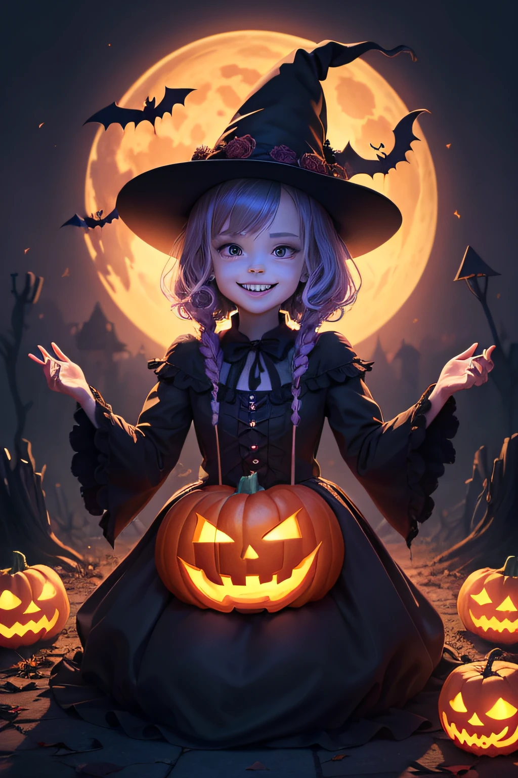 (best quality,4k,highres,masterpiece:1.2),cartoon style,cute little mammie scene,halloween coloring pages for kids,thick lines,low detail,graffiti,funny characters,colorful pumpkins,dark background,charming witches,spooky cats,playful ghosts,endearing monsters,happy skeletons,enchanted broomsticks,twinkling stars,warm moonlight,vibrant colors,creepy spider webs,happy trick-or-treaters,bubbling cauldrons,scary haunted houses,mysterious shadows,autumn leaves,whimsical decorations,smiling jack-o-lanterns,beautiful moonlit sky,spooky night vibe,child-friendly theme,cackling witches,mischievous goblins,cheerful Halloween celebration,magic spells,exciting costumes,joyful pumpkin carving,enchanted forests,playful spirits,friendly monsters,delightful surprises,happy Halloween memories