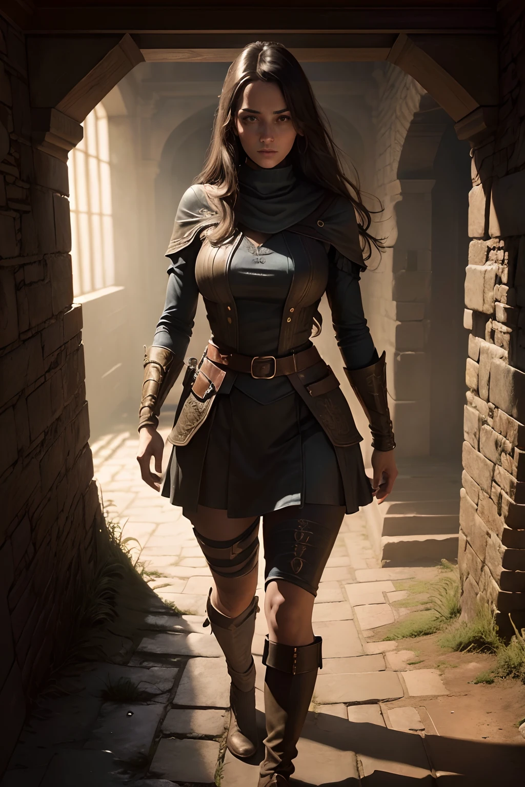 (best quality, highres, realistic:1.37),maze map, intricate pathways, mysterious atmosphere, hidden challenges, ancient stone walls, dimly lit corridors, obscure symbols, secret passages, twists and turns, dead ends, mind-bending puzzles, immersive experience, suspenseful journey, interactive elements, enigmatic clues, cryptic inscriptions, intricate engravings, eerie ambiance, immersive sound effects, dramatic lighting, epic adventure, thrilling exploration, sense of achievement, discover the exit.
