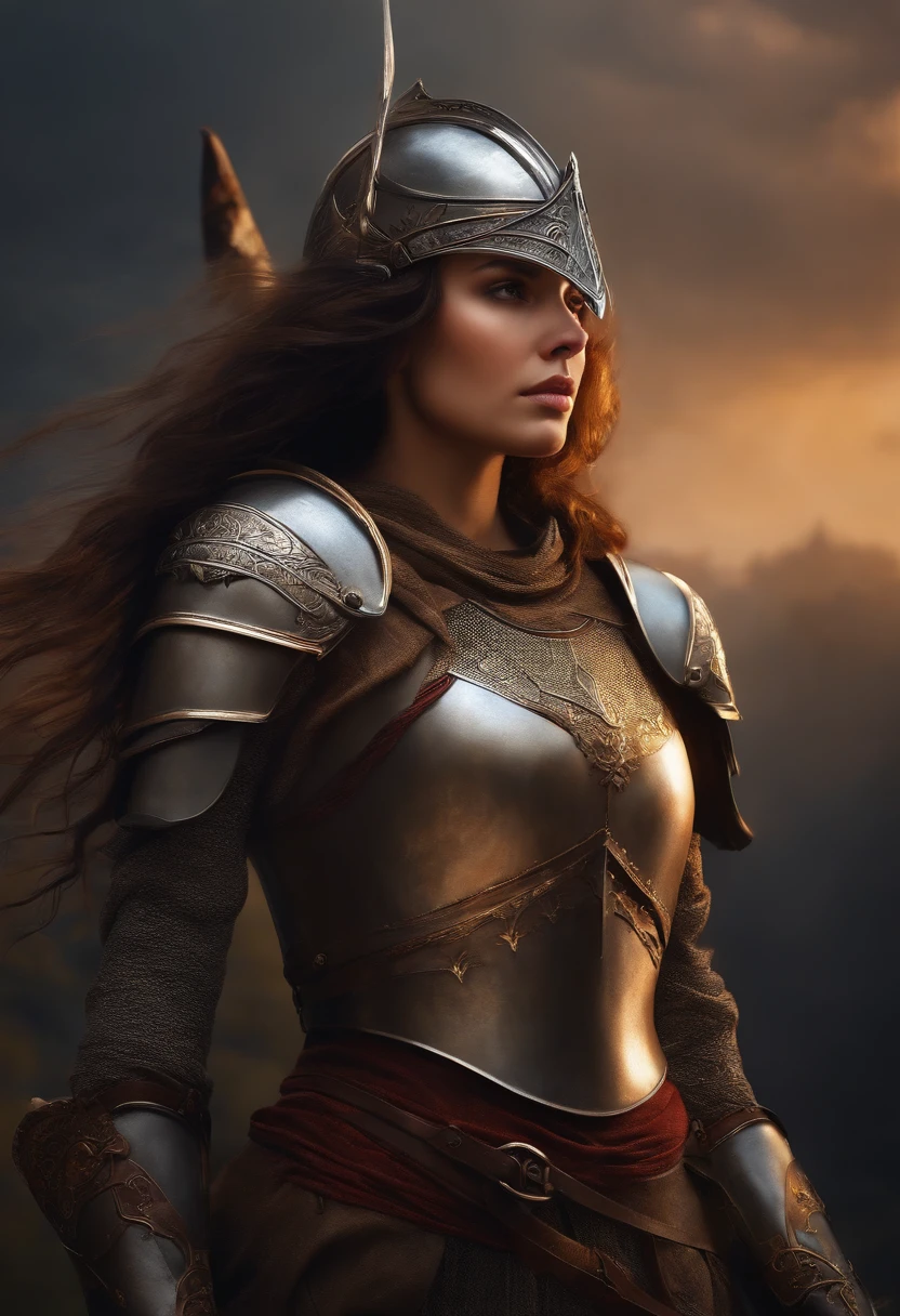 realistic, 1 girl, valkyrie, knight, helmet, medieval, warrior