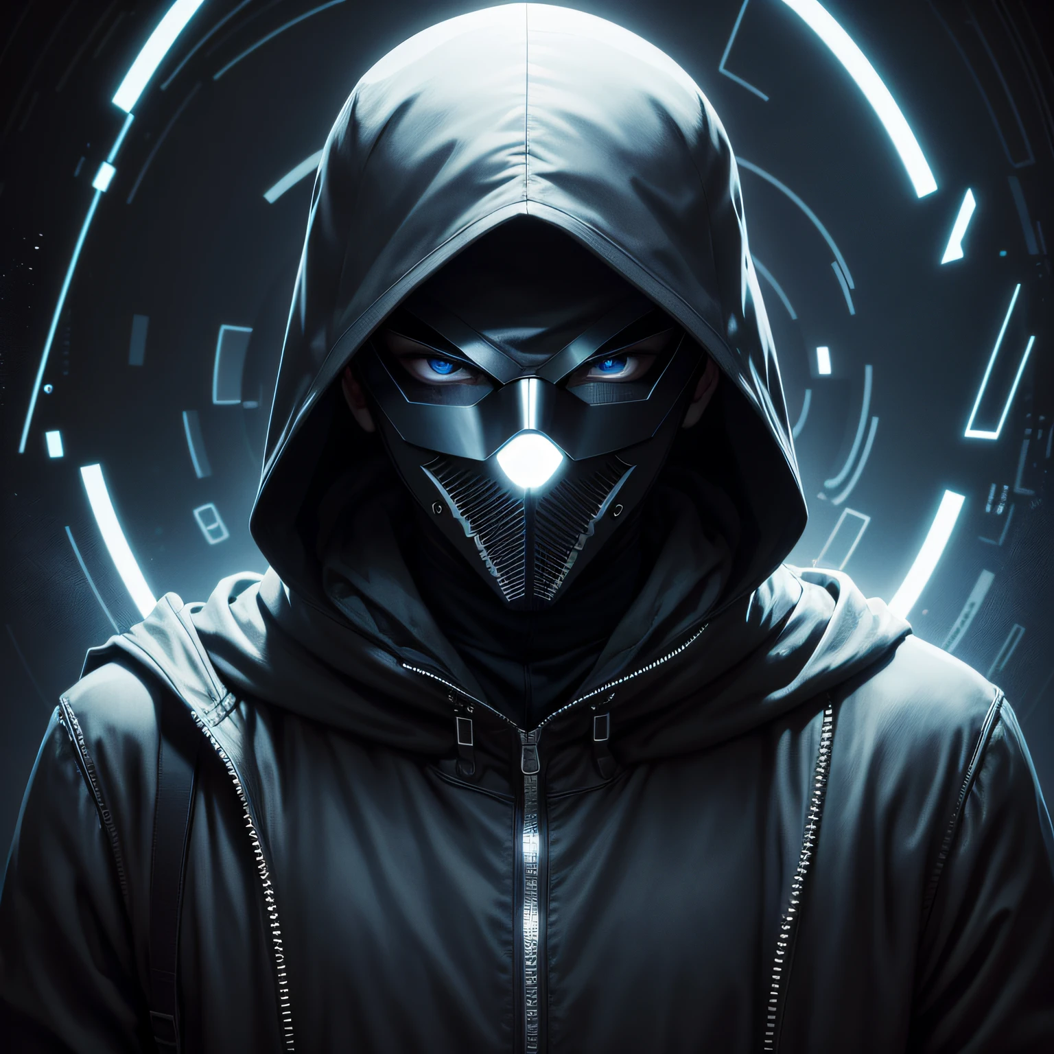hacker malvado,Using anonymous mask,arte sombria, obscuro,darkeness ,4k