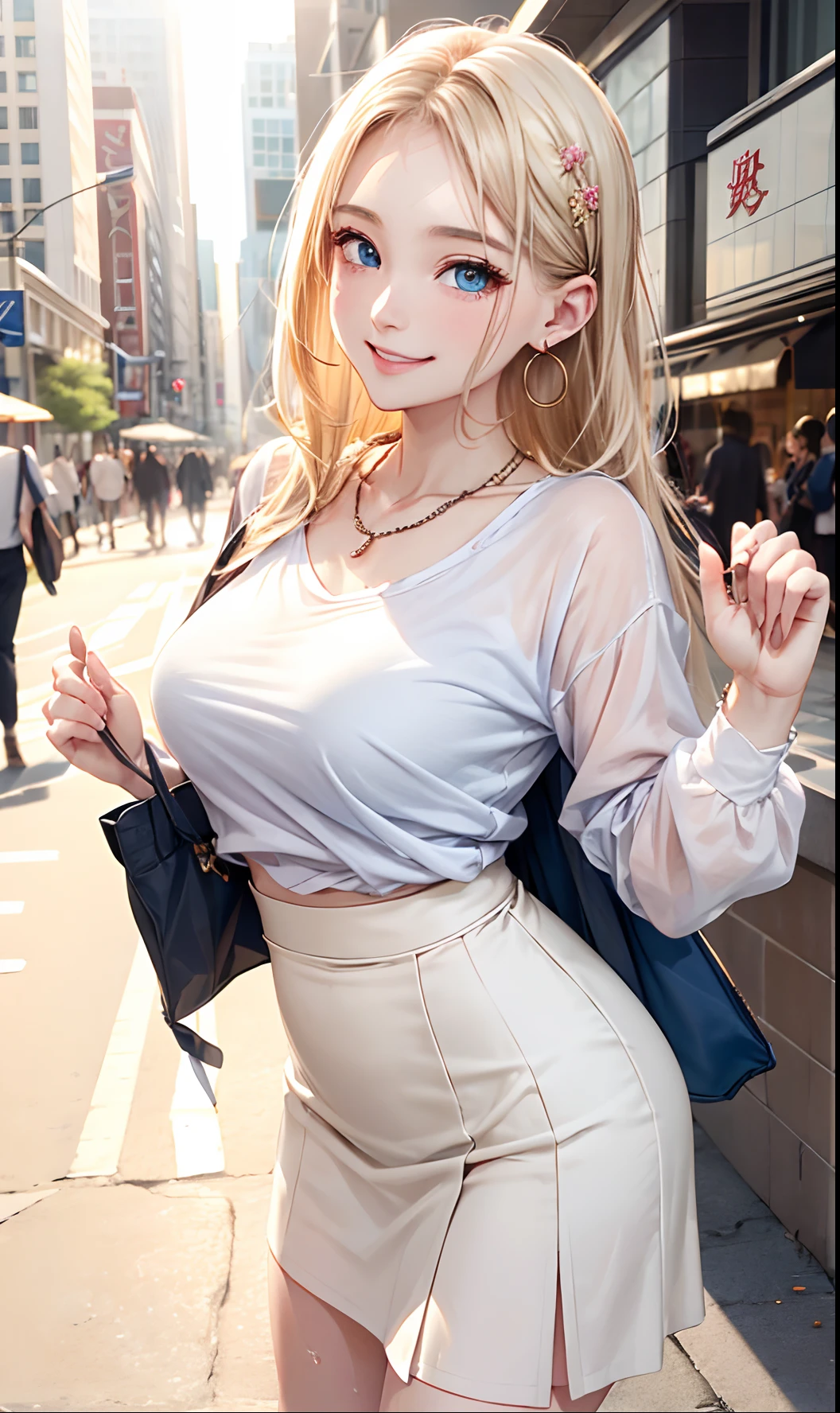 White Ruffled Chiffon Sleeveless Top, White Tulle Maxi Skirt Dress, Mermaid Line, 8K、Raw photography、(highlydetailed skin:1.2)、(Pubic hair shows through:1.1)、(Exposed back:1.5)、(exposed shoulder:1.1)、(Exposed crotch:1.5)、(top-down view:1.5)、((Very cute woman wearing white silk string micro bikini on crowded train))、a picture、​masterpiece、top-quality、fundo cinza escuro、1 Girl with blue eyes and gorgeous bright blonde hair、Beautiful Caucasian woman with big buttocks full soft breasts and white skin、 Poses variadas、((huge-breasted:1.4))、((Very soft breasts))、hyperdetailed face、A detailed eye、in a crowded train station、((No closeup))、((She's wet))。