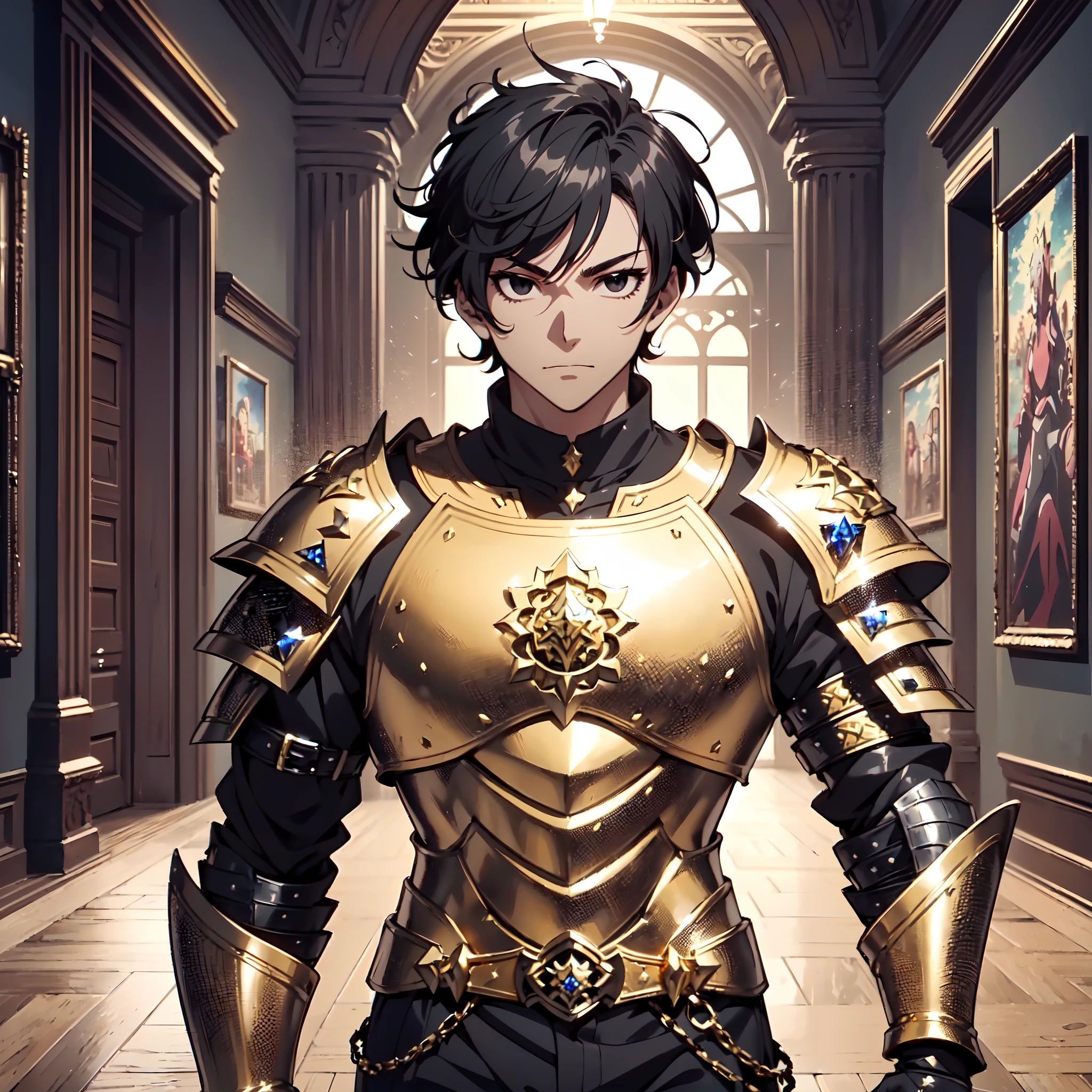 128K Ultra High Definition,
128K Ultra High Quality,
128K Ultra High Resolution,
Best Definition,
Best Quality,
Best Resolution,
Perfectly Detailed,
Perfectly Designed,
Extremely Detailed,
Extremely Designed,
Hyper Detailed,
Hyper Definition,
Hyper Quality,
Hyper Resolution,
Masterpiece,
(((Anime))),
Body Shot,
(((Boy))),
Handsome,
Muscular Body,
(((Black Short Hair))),
(((Black Eyes))),
(((Hyper Detailed & Perfectly Designed Gold Armor Plates))),
(((Hyper Detailed & Perfectly Designed Engraving Jeweled Baron Armor))),
(((Inside Of Medieval Royal Palace Background Scenery))),
