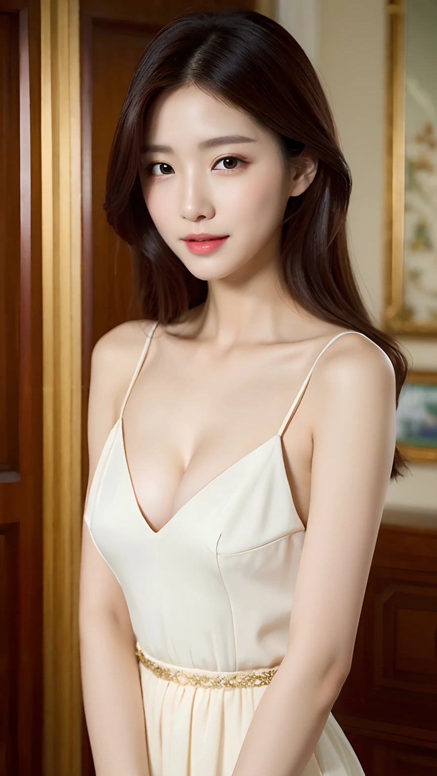 (top-quality,8K,​masterpiece),
Colossal tits,Emphasizes cleavage,
makeup, elegant see-through white shirt, obscenity, Erotic, Touching your own chest, ((Seduction expression)),