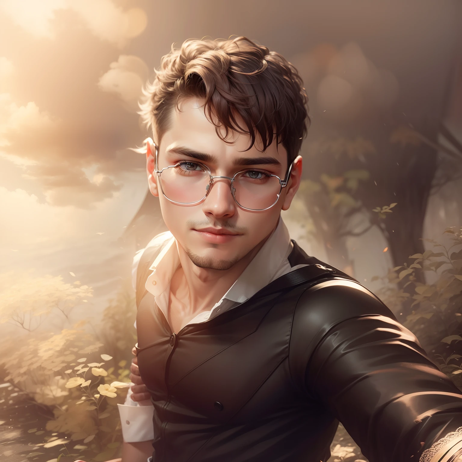 Handsome cute boy in girls