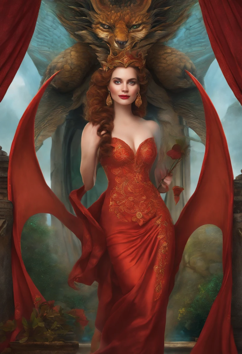 There is a cartoon image , retrato feminino de draconato,  obra-prima, , Retrato de um draconato, Retrato de um draconato,  closeup retrato de personagem, fantasia, Closeup da arte do personagem,
