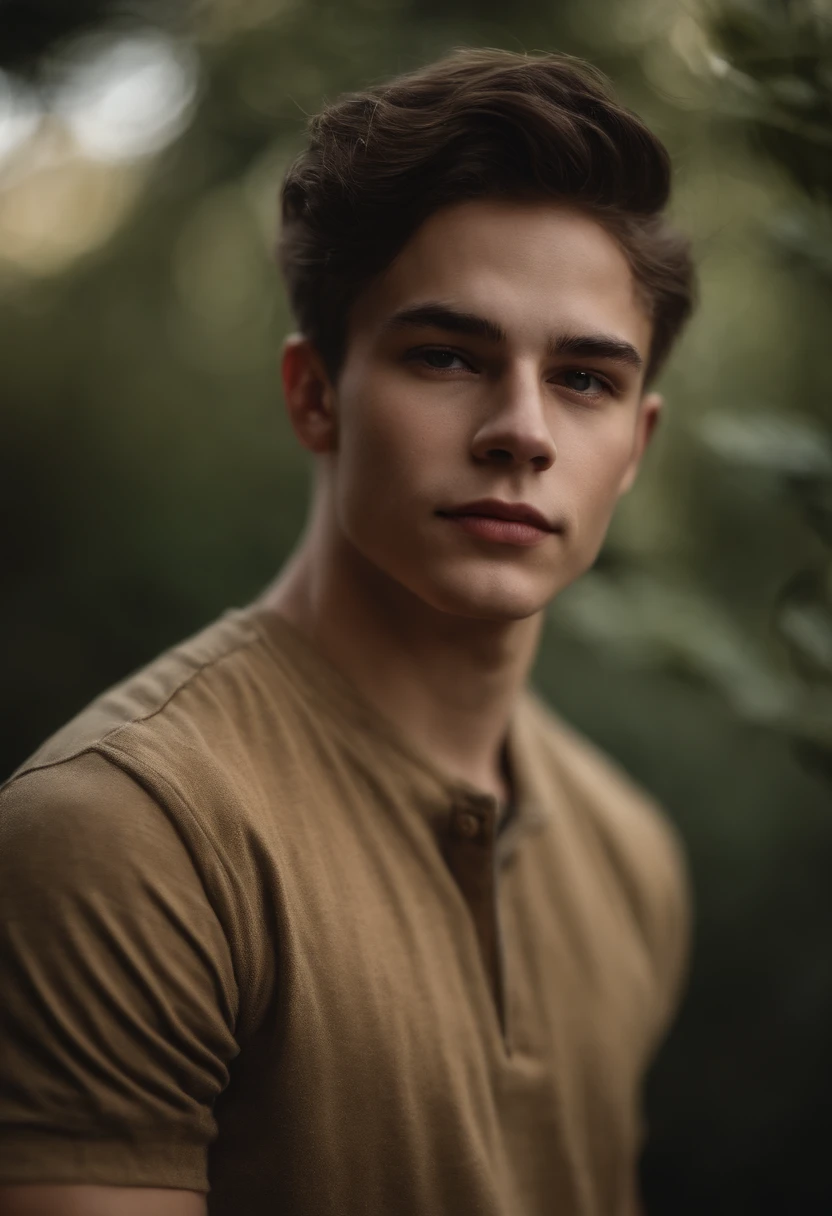 Portrait of young man, 18 y.o. , calm , realistic