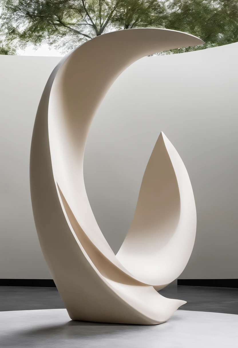 curves Minimalist, abstract monument, sculpture, monument sculpture, style by Isamu Noguchi
