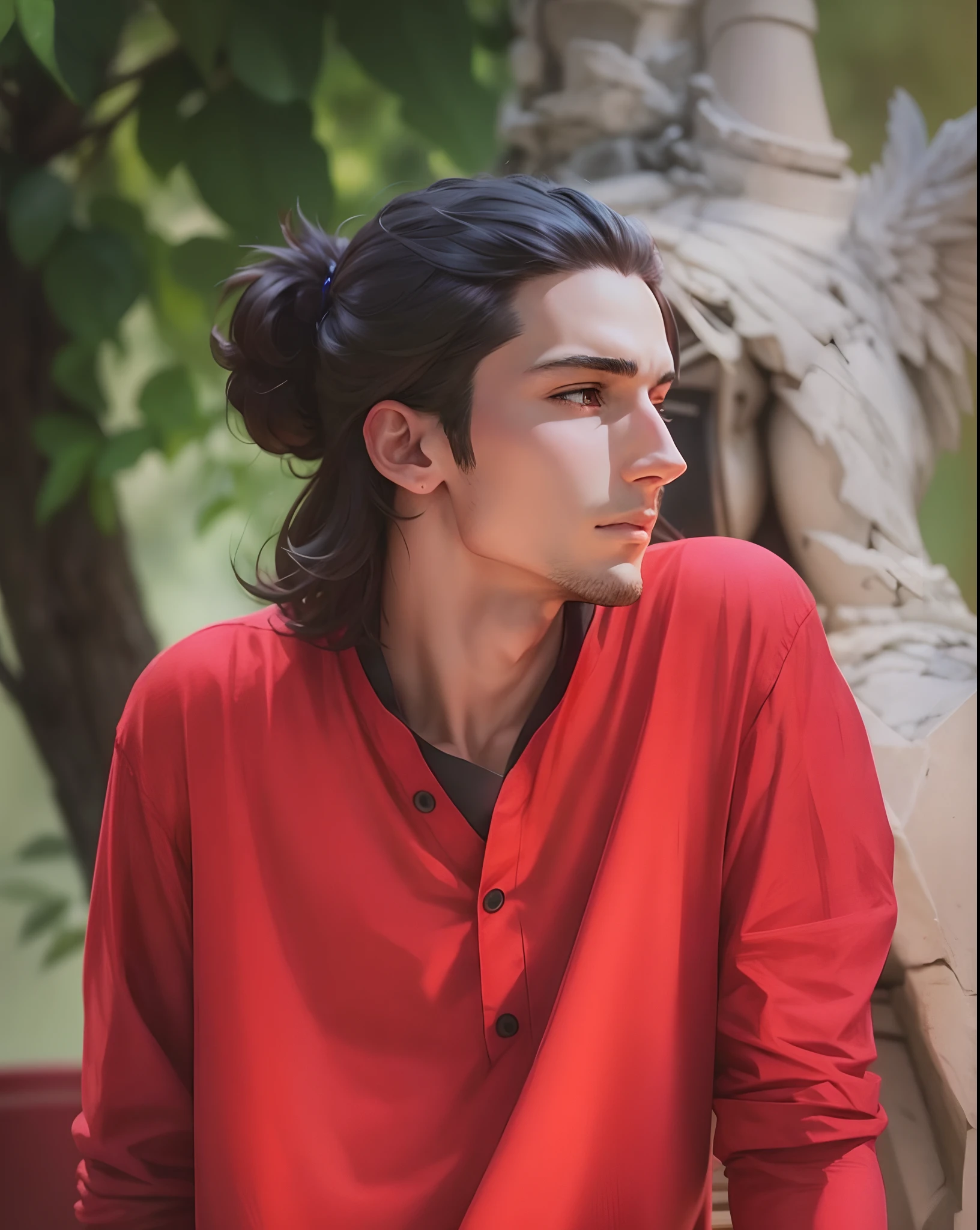 Realistic, High quality, male anime character
