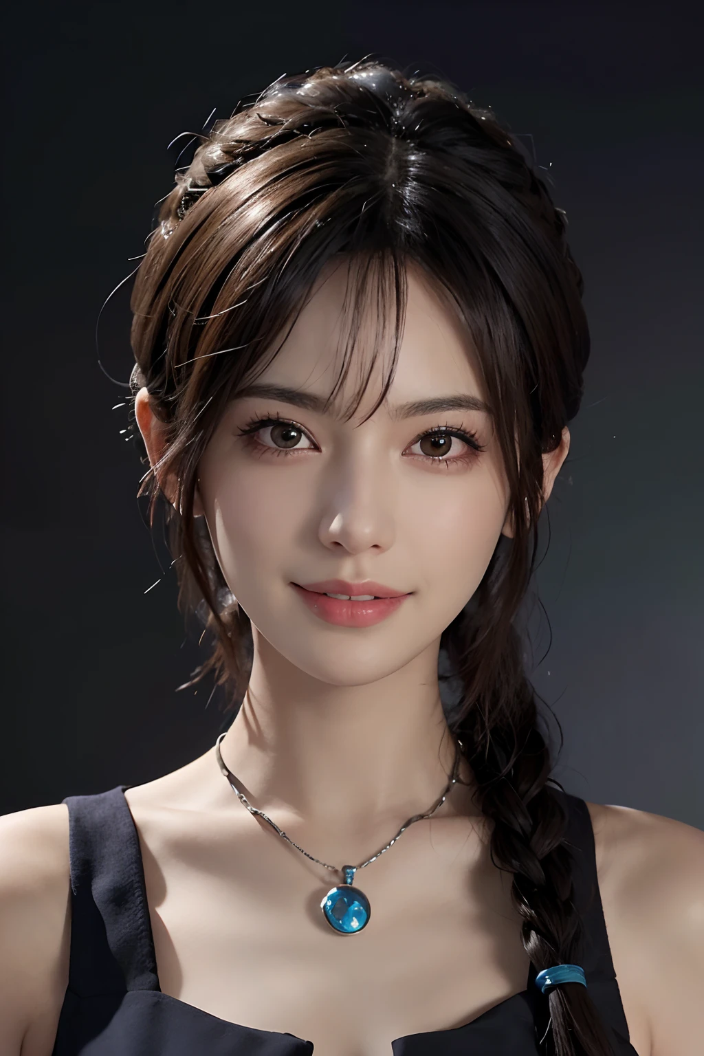 (Masterpiece: 1.3), (8k, photorealistic, RAW photo, top quality: 1.4), (1girl), beautiful face, (realistic face), (black hair), beautiful hairstyle, realistic eyes, beautiful detail eyes, (realistic skin), beautiful skin, absurdity, attractive, ultra high resolution, ultra realistic, high definition, golden ratio, whole body, smiling teeth are visible, beautiful smile,