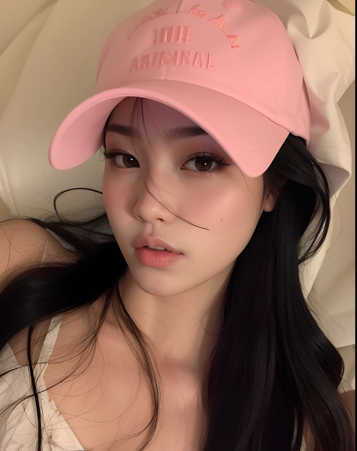 Araffed Asian woman with long black hair wearing a white dress, maquiagem sul-coreana popular, Jennie Blackpink, maquiagem coreana popular, Parque Roseanne do Blackpink, jossi do blackpink, Retrato de Jossi do Blackpink, wan adorable korean face, Ulzzang, Lalisa Manoban do Blackpink, Lalisa Manobal, Jinyoung Canela, young cute wan asian face
