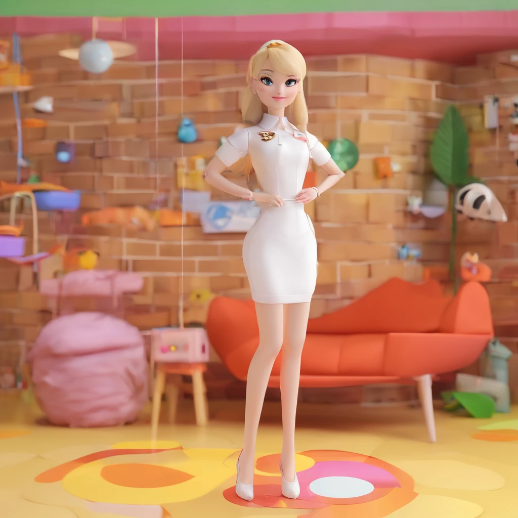 super linda chica IP por pop mart, ojuelos, Cherub,Small white dress, Barbie doll, Modelado, Caja ciega de juguete, Brillante y delicado,Limpiar el terreno trasero, Buen brillo, Renderizado 3D de un,La mejor calidad