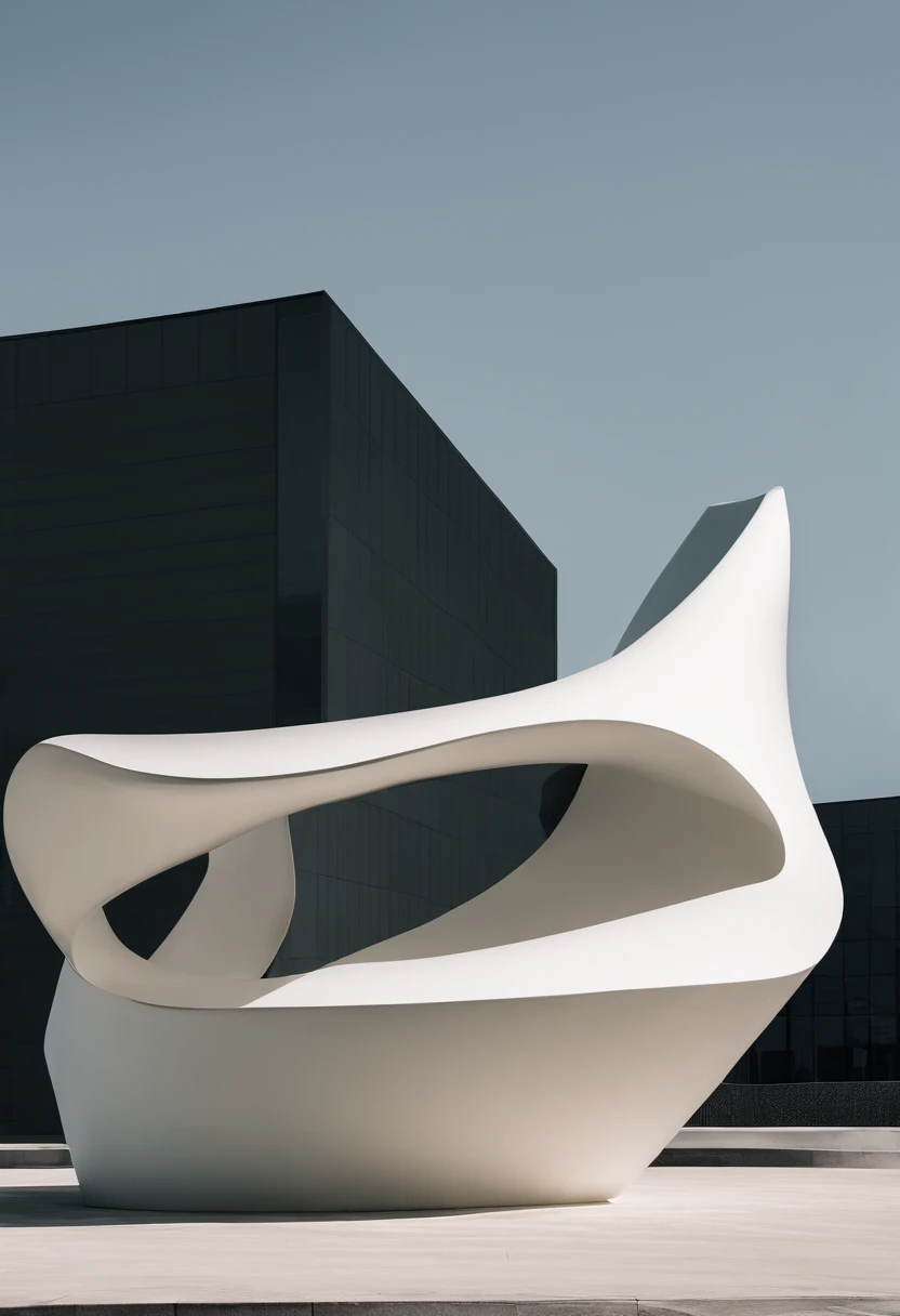 isamu noguchi, curves Minimalist, sculpture monument , 4 sides of the monument in pictures, war monument, perspective around the monument, war monument