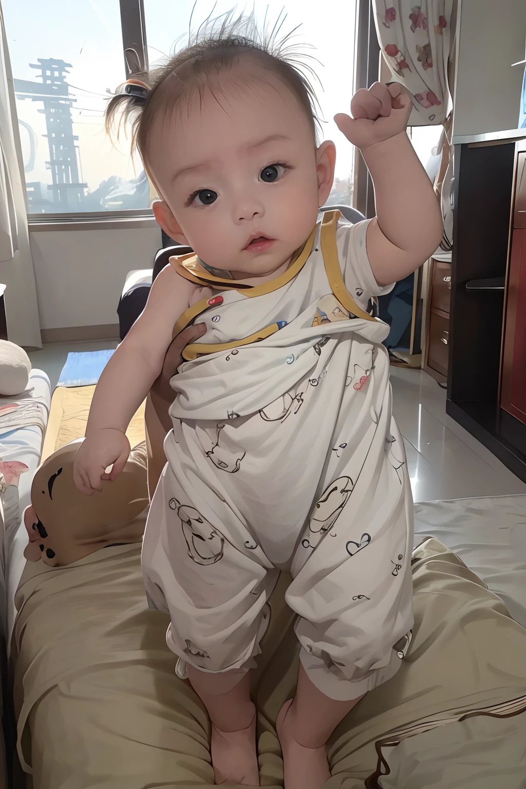 "I want a lovely scene of a baby in a virtual reality experience."