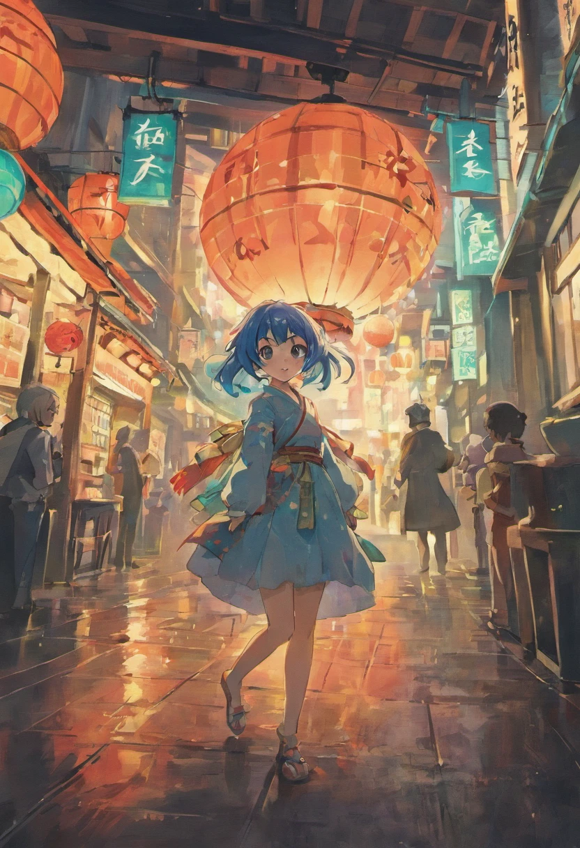 Japan of the Edo period,natta,Bright neon,A world with magic,One Town Girl,Yokai lurk