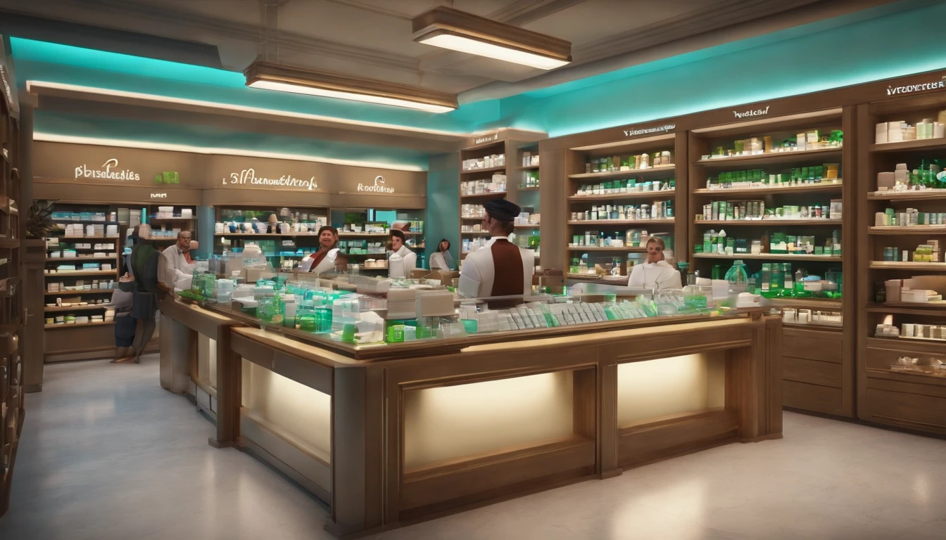 Virtual pharmacy with pharmacists dressed as avatars, Pharmacists are neat, The store is very clean,