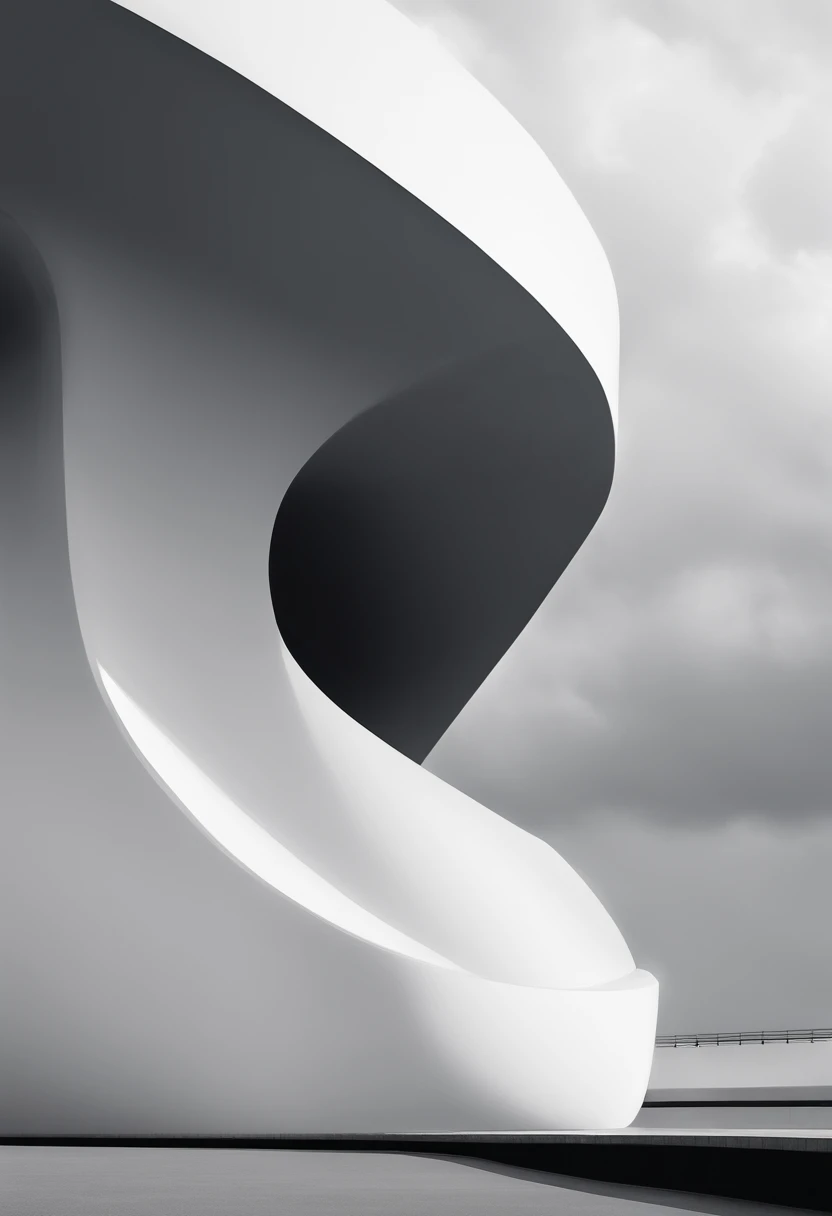 Majestic monument with modern style in a large square, with elements of human connection, minimalist curves, minimalist, abstract monument style, monument with the image of an arm connecting to the path. modern architecture