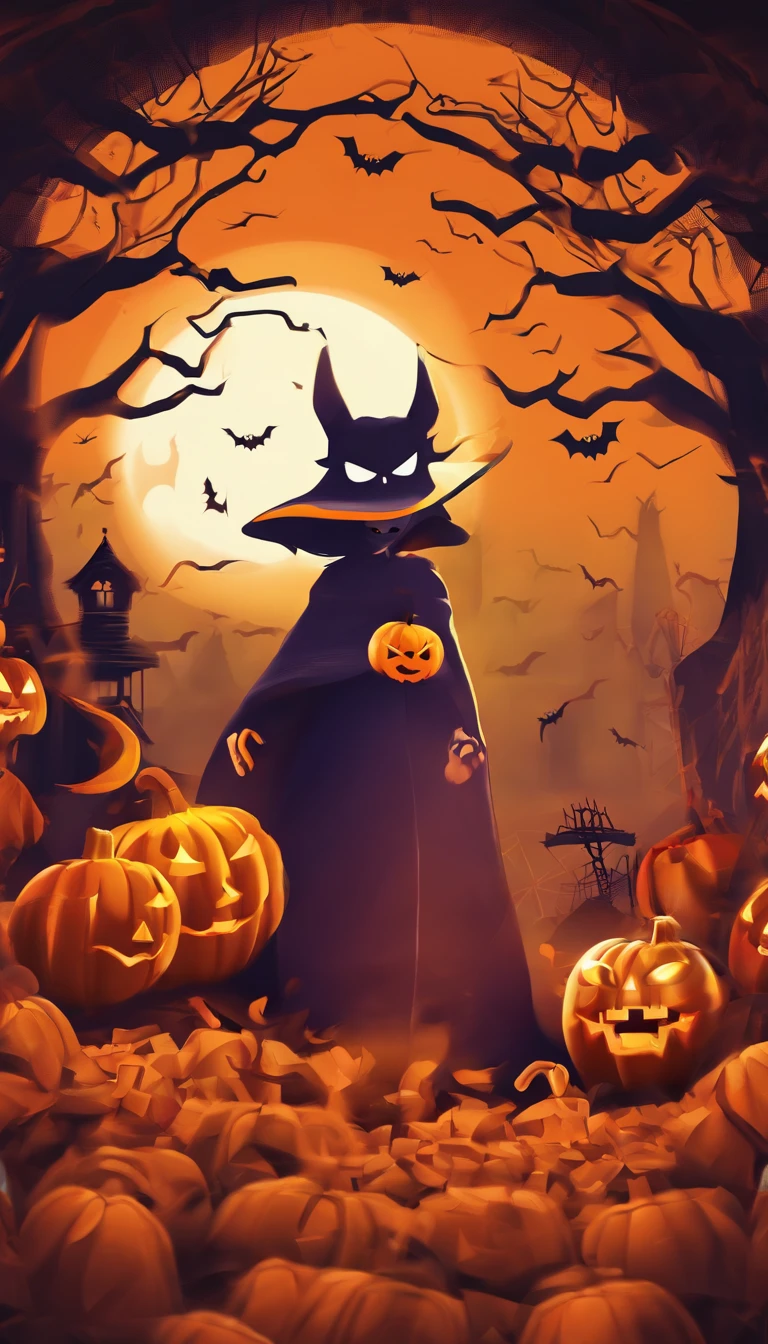 Photoghrafer vs Cosplayer Halloween edition flyer template with pumpkin and bat, 3 d model，C4D,halloween art style, Trick or Treat, halloween celebration, stock illustration, halloween theme, halloween wallpaper with ghosts, Halloween movies, illustrated poster, halloween atmosphere, header text”, Halloween, illustratio, 1 9th, Grand!, illustration!, Vintage Halloween postcard, halloween night, creepy themed, stock art, spooky halloween theme