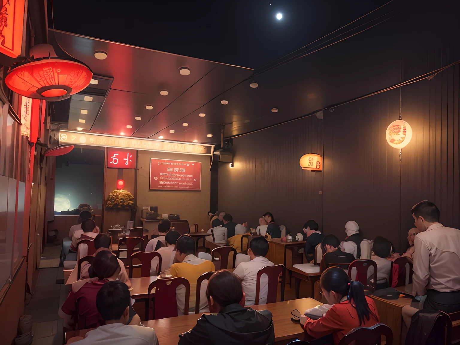 republic,hong kong,Cantonese restaurant,Tangxi,Brothel,on cheongsam,Regal,Wind and moon industry,Streets at night,pedestrians,stores,Small vendors,rickshaw,sedan chair