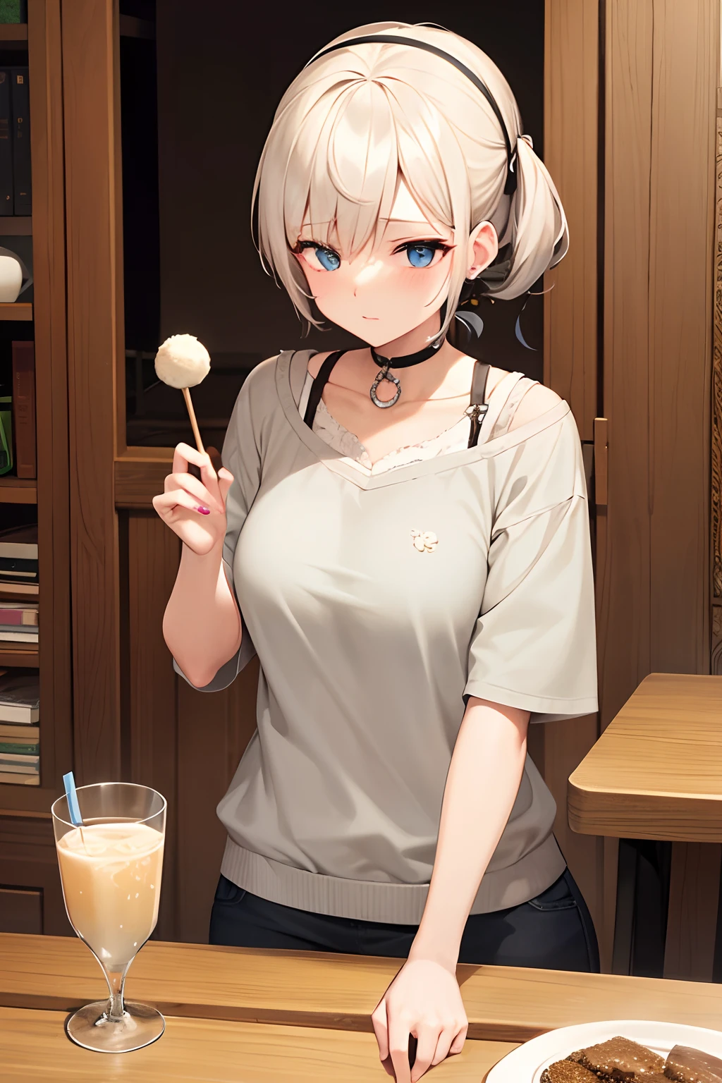 (masterpiece), (best quality), (photorealistic:1.4), perfect face, highly detailed everything, ultra high res, raw photo, absurdres
uzakihana, (denim mini skirt,white long sleeve:1.2), gigantic breasts,
(smirk, fangs:1.1), open mouth,
<lora:uzakihana:0.8> uzakihana
<lora:Hands-free Bubble Tea challenge:0.6> Hands-free Bubble Tea challenge, HFBTC, (bubble tea between breasts:1.2),