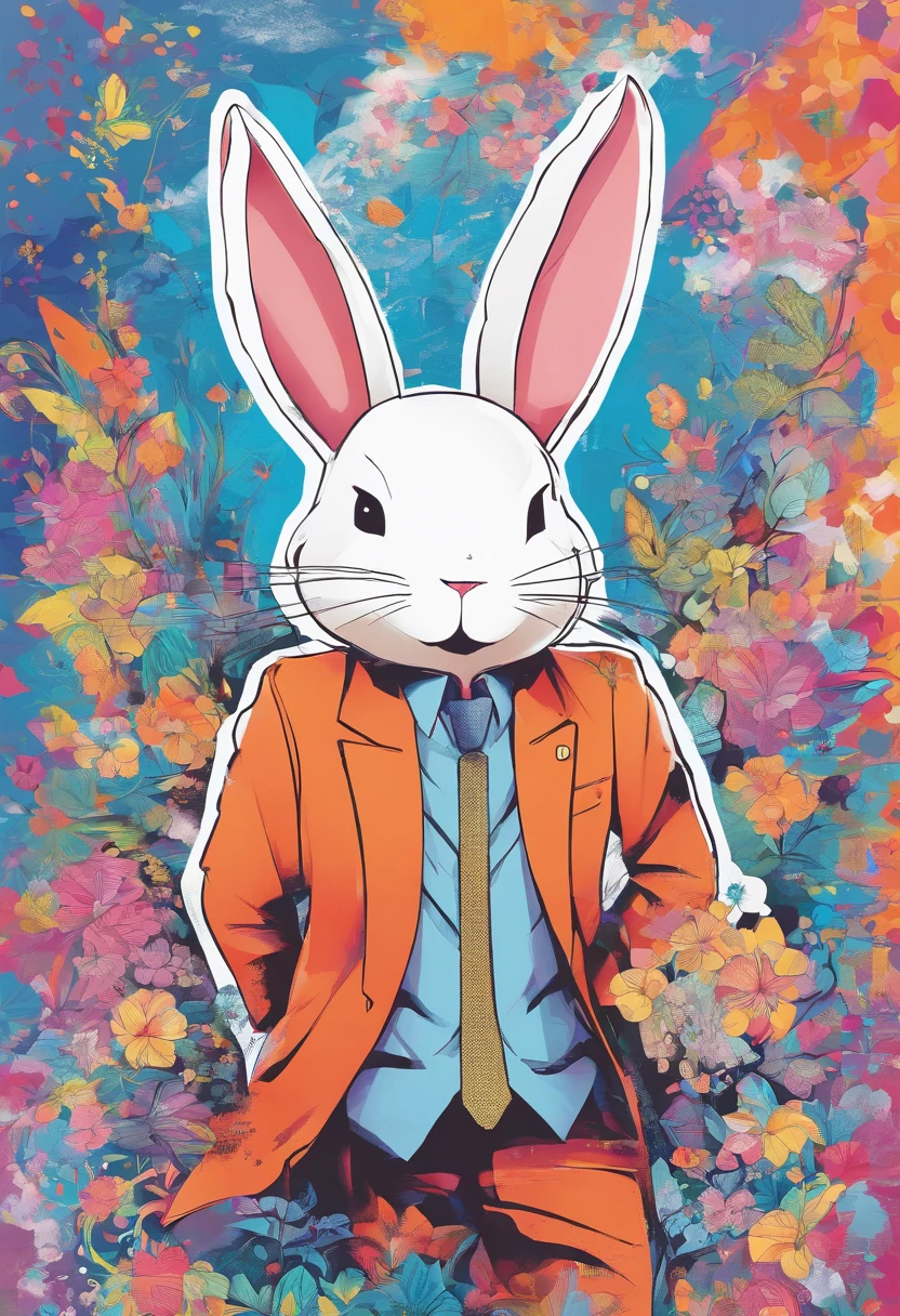 lapine en tailleur
