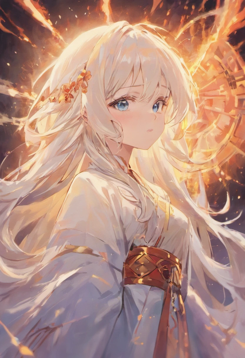 ember,long whitr hair,White hair,eBlue eyes,ancient wind