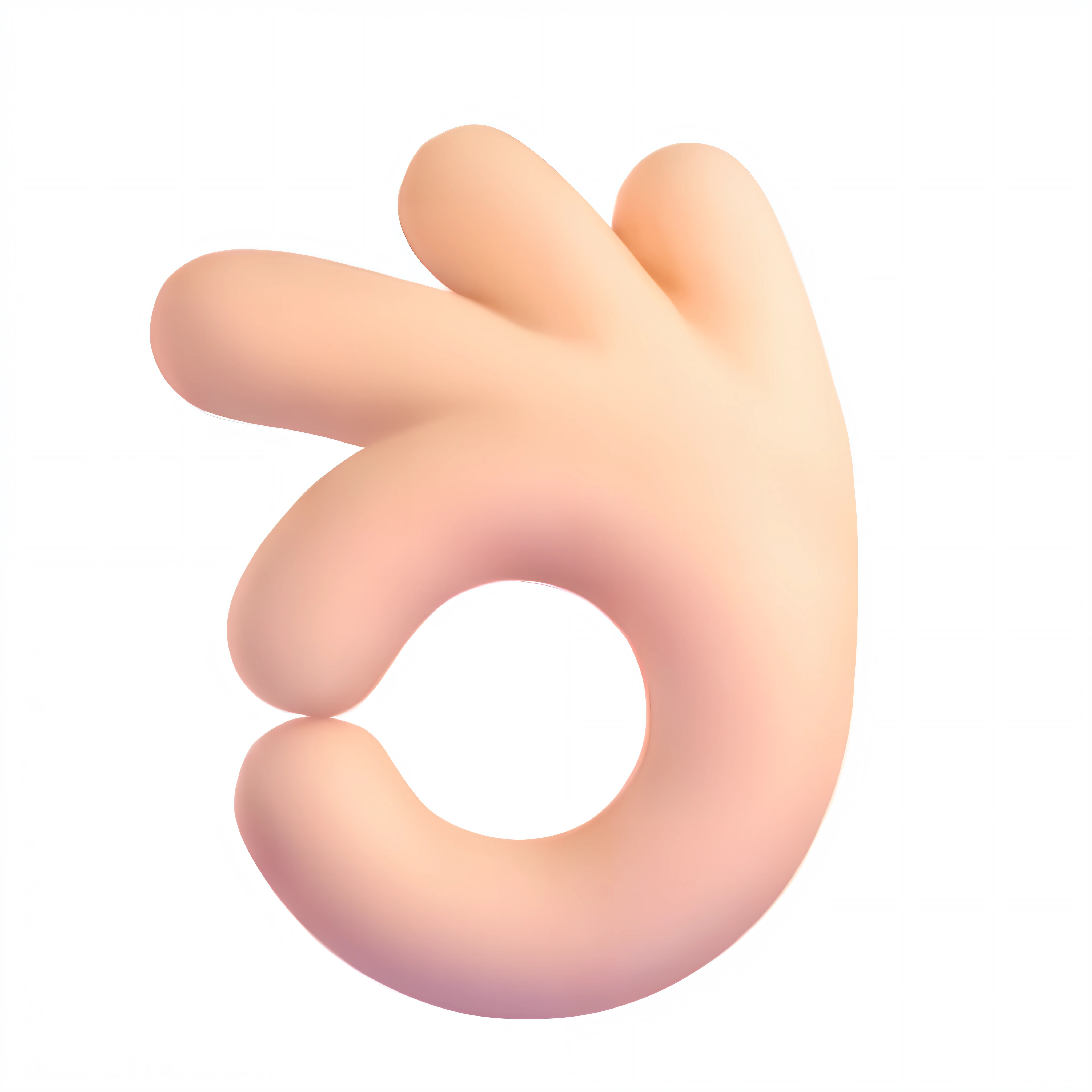 Close-up of a hand holding a pink object in the air, simpe hands, hand sign, Hand model, bump in form of hand, realistic flesh texture, 5 fingers). Full body realistic, soft 3d render, realistic hand, Realistic fingers, 3 d render of jerma 9 8 5, In one hand, Normal hands, open hand