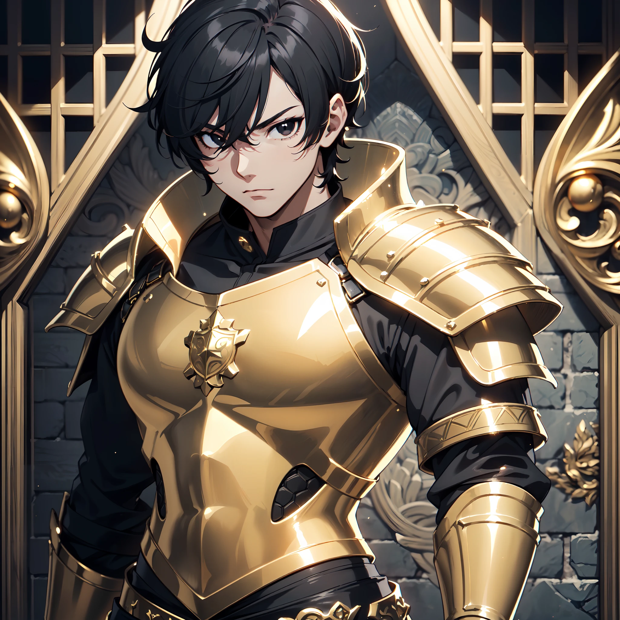 128K Ultra High Definition,
128K Ultra High Quality,
128K Ultra High Resolution,
Best Definition,
Best Quality,
Best Resolution,
Perfectly Detailed,
Perfectly Designed,
Extremely Detailed,
Extremely Designed,
Hyper Detailed,
Hyper Definition,
Hyper Quality,
Hyper Resolution,
Masterpiece,
(((Anime))),
Body Shot,
(((Boy))),
Handsome,
Muscular Body,
(((Black Short Hair))),
(((Black Eyes))),
(((Hyper Detailed & Perfectly Designed Gold Armor Plates))),
(((Hyper Detailed & Perfectly Designed Engraving Jeweled Baron Armor))),
(((Inside Of Medieval Royal Palace Background Scenery))),