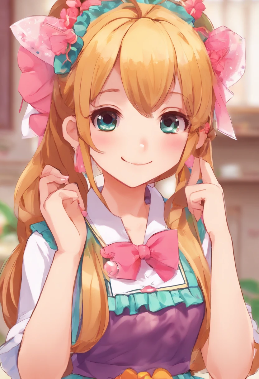A ten-year-old girl,the maid outfit