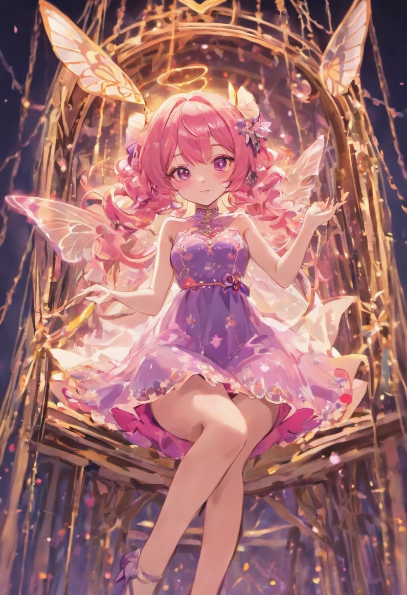 (Golden Ratio: 1.2), (Rose Graffiti: 1.2), (Glitch Color: 1.3), [(White Background: 1.4)::10], (Whole Body: 1.2), (Super Fine: 1.3), (Tarot :1.6),(Magician (Tarot):1.6),(Paper:1.2),(Fairy:1.6),(Fairy Wings:1.2),Full Body, Hanging,(Cool:1.2),(Red Long Hair ),(butterfly hair accessory),(flower hair accessory: 1.0),((sandals,Locket)),(colored cocktail dress: 1.0)+(loose-sleeve jacket: 1.3)+(fluttering colorful tassels and ribbons :1.2 ),(white stockings: 1.2),(colored ink paper flowers: 1.2),(colorful flower sea: 1.3),(chaotic geometry: 1.3),(negative space: 0.8),(drawing board: 1.3 ), (Ether Color ink flow: 1.3) --auto