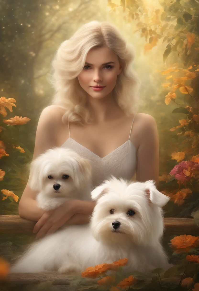 in a magical land, lived a girl named Lily and her fluffy white Maltese dog, Bella, along with animal friends, faced Grizzle's tricks.