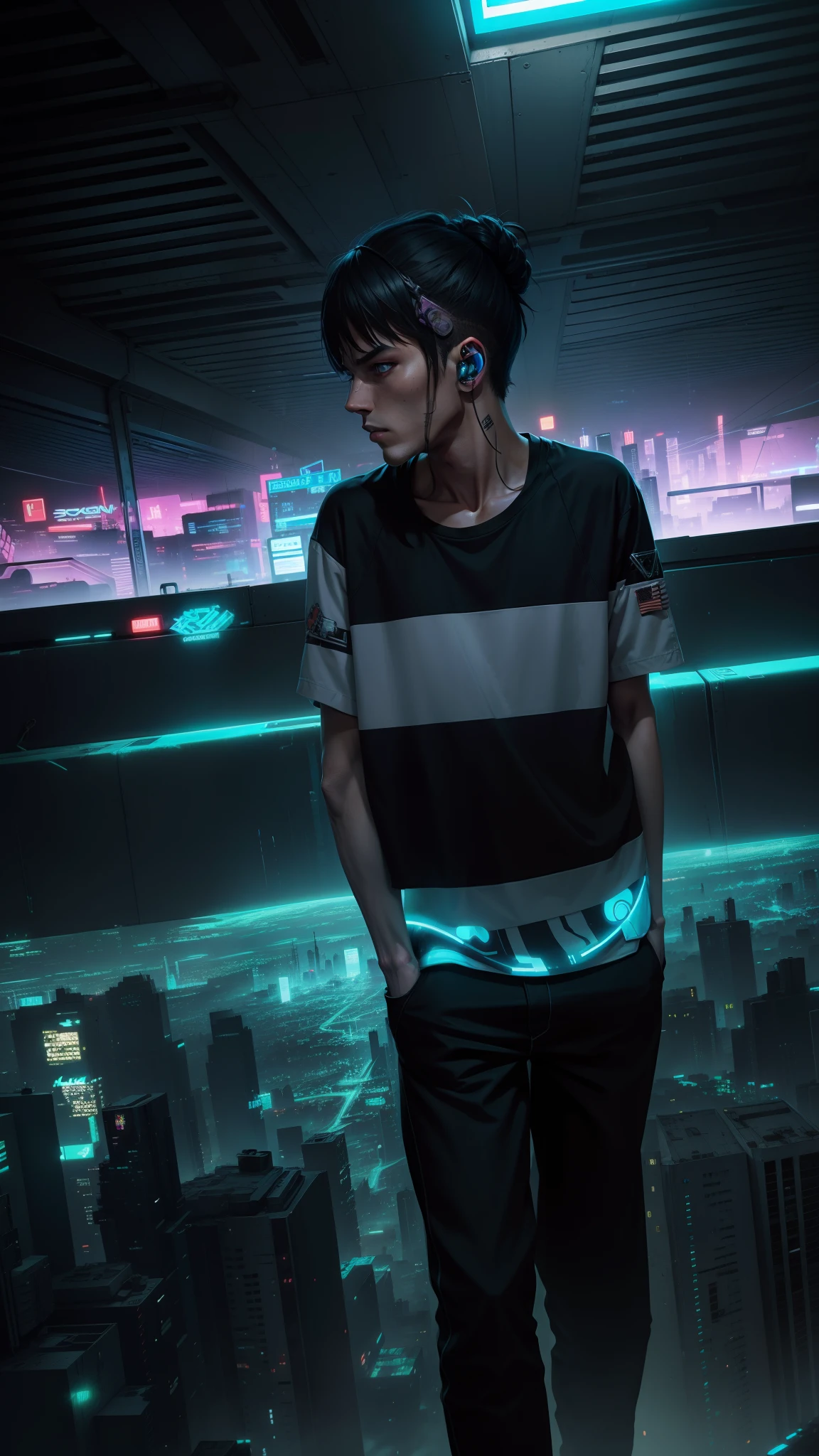 Anime,cyberpunk,man,realism