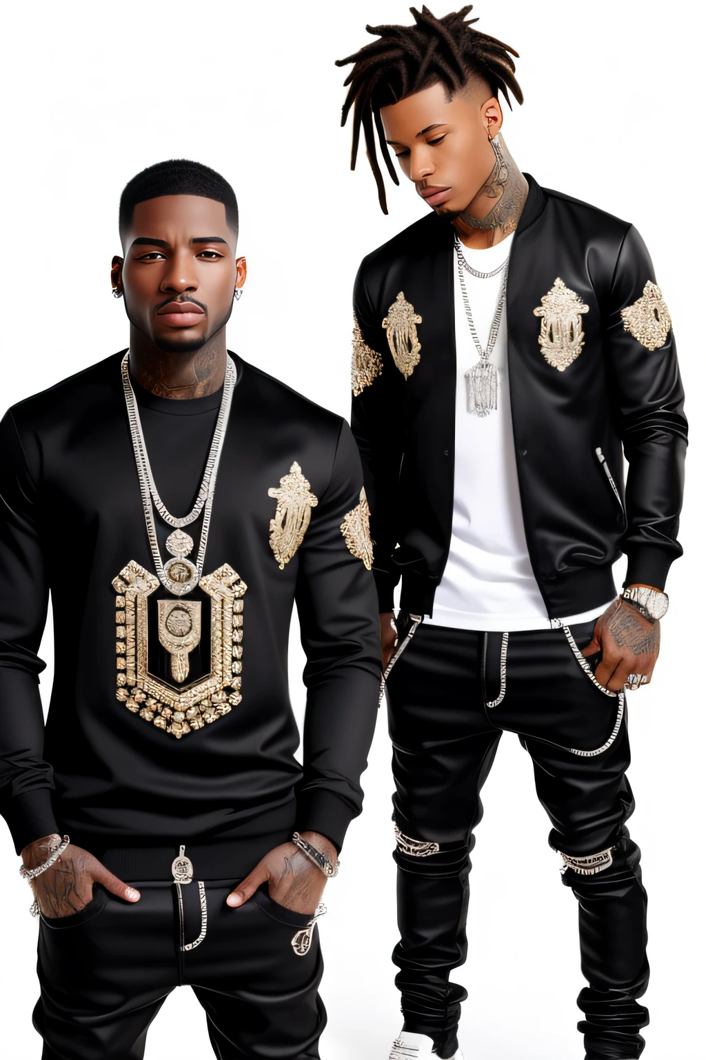 black.realistic male,rapperrich,tattoosnoshirton,jewerlyblingbig,diorclothes,rapperhiphop,realdreadslookrealistic,lookfresh,richcars
