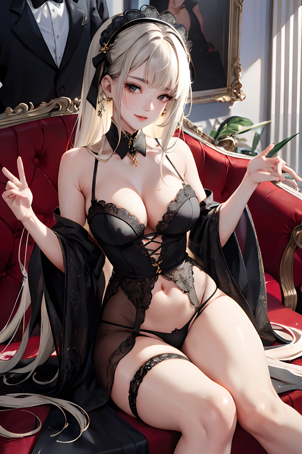 (masuter piece:1.2、top-quality)、(Real Photographics、intricate-detail)、multiple female harems harems Bewitching A sexy Luxury Functional sexy pose