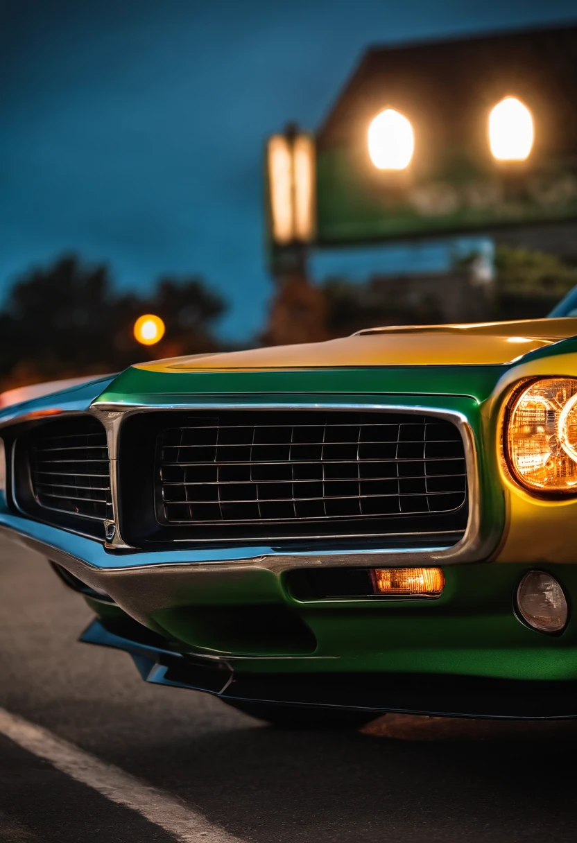A pontiac trans am spers down the road,The roadside is full of screaming people