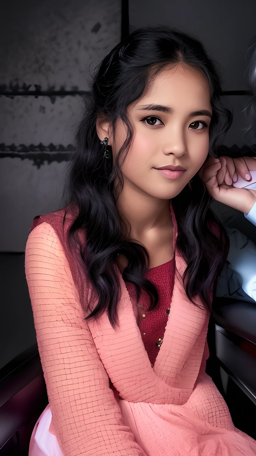 there are two people standing together and one is holding a cell phone, high quality portrait, on black background, portait photo profile picture, portrait shot 8 k, portrait of two people, shot on canon eos r5, shot on canon eos r 5, medium portrait soft light, 8k selfie photograph, in front of a black background, photography portrait