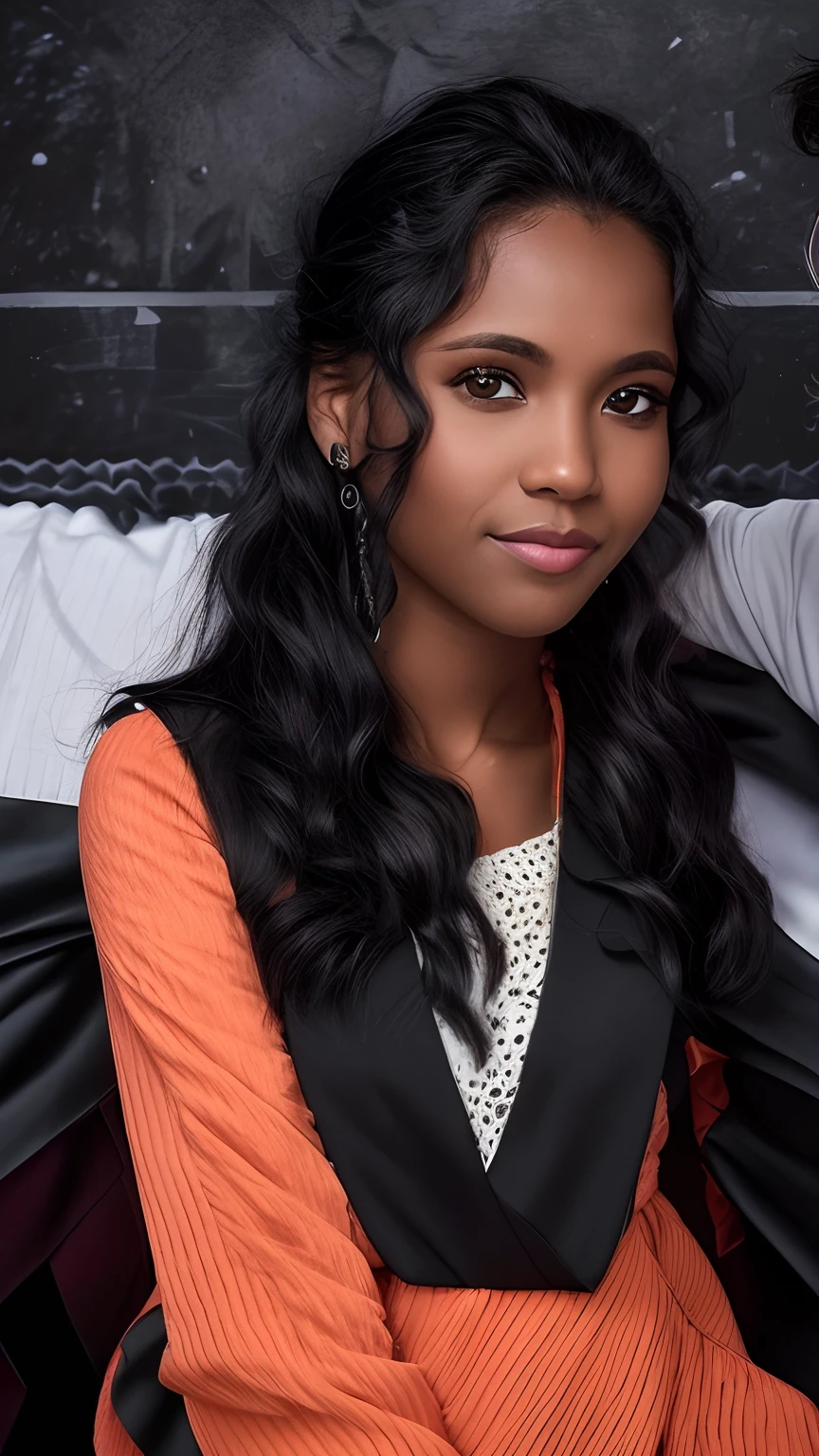 there are two people standing together and one is holding a cell phone, high quality portrait, on black background, portait photo profile picture, portrait shot 8 k, portrait of two people, shot on canon eos r5, shot on canon eos r 5, medium portrait soft light, 8k selfie photograph, in front of a black background, photography portrait