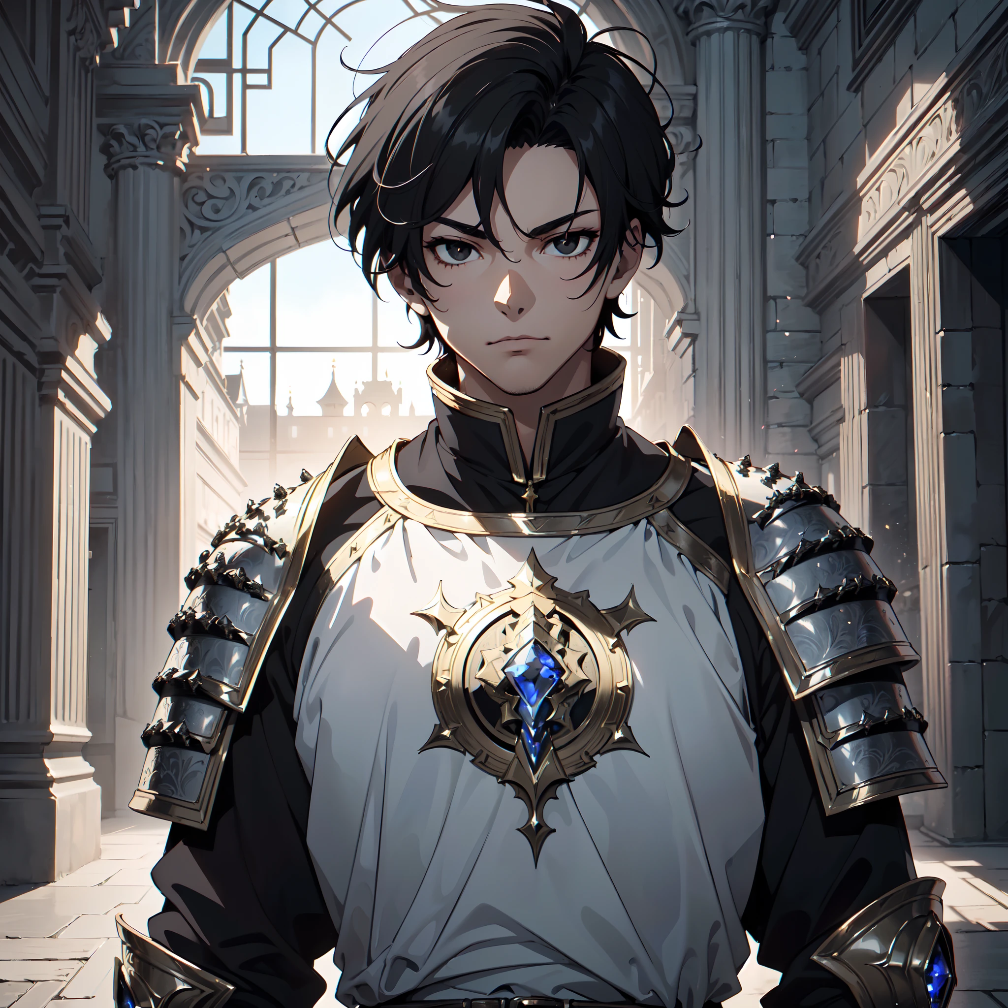128K Ultra High Definition,
128K Ultra High Quality,
128K Ultra High Resolution,
Best Definition,
Best Quality,
Best Resolution,
Perfectly Detailed,
Perfectly Designed,
Extremely Detailed,
Extremely Designed,
Hyper Detailed,
Hyper Definition,
Hyper Quality,
Hyper Resolution,
Masterpiece,
(((Anime))),
Body Shot,
(((Boy))),
Handsome,
Muscular Body,
(((Black Short Hair))),
(((Black Eyes))),
(((Hyper Detailed & Perfectly Designed Platinum Armor Plates))),
(((Hyper Detailed & Perfectly Designed Engraving Jeweled Baron Armor))),
(((Inside Of Medieval Royal Palace Background Scenery))),