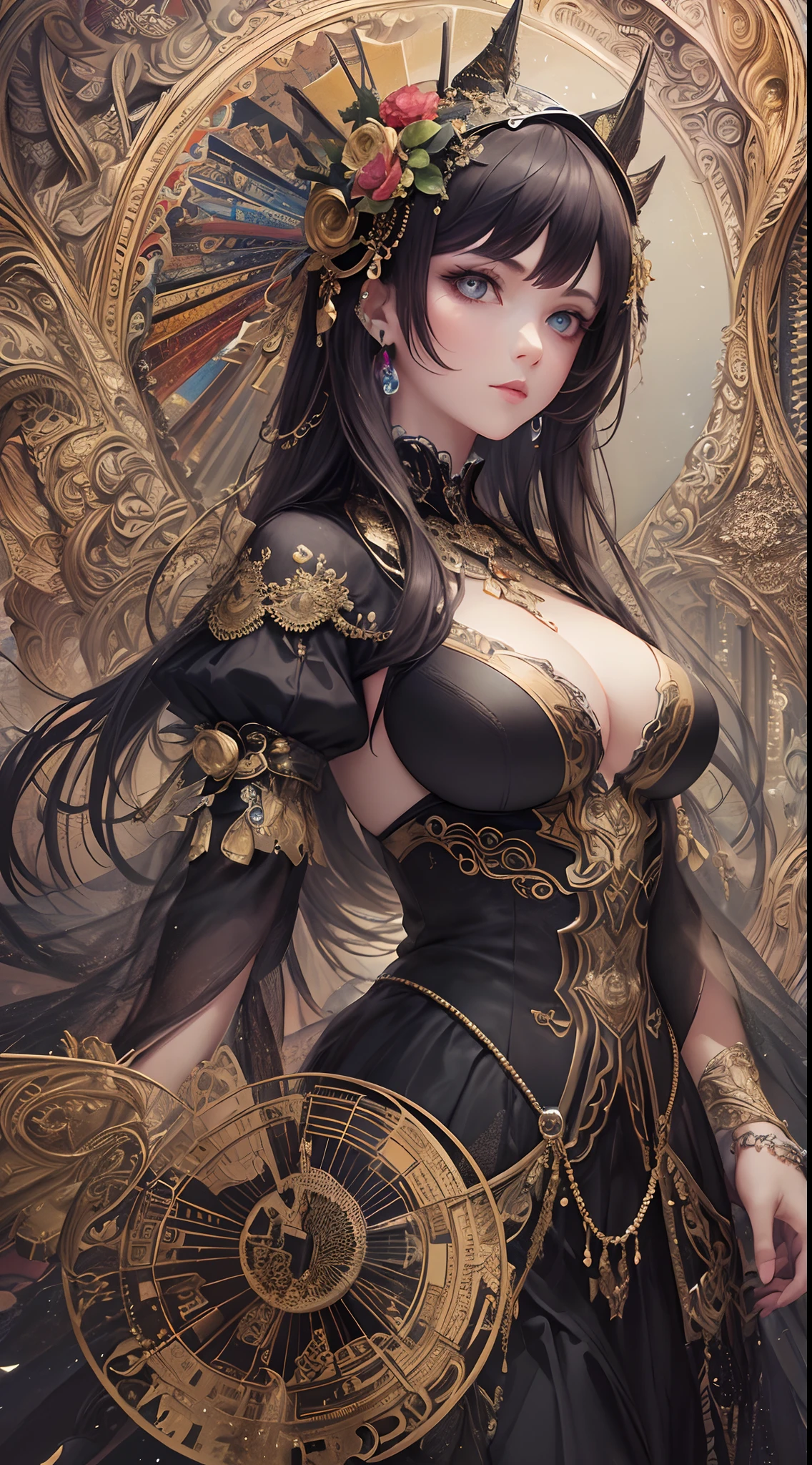 (masterpiece, top quality, best quality, official art, beautiful and aesthetic:1.2), (1girl:1.3), extreme detailed,(fractal art:1.3),colorful,highest detailed