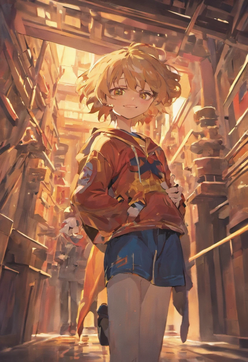 Please enter the following in English。
Anime style、Smiling Japan、twinks、carpenter、architects、Full body like、Good pose with one hand、With the other hand a huge hammer on his shoulder、